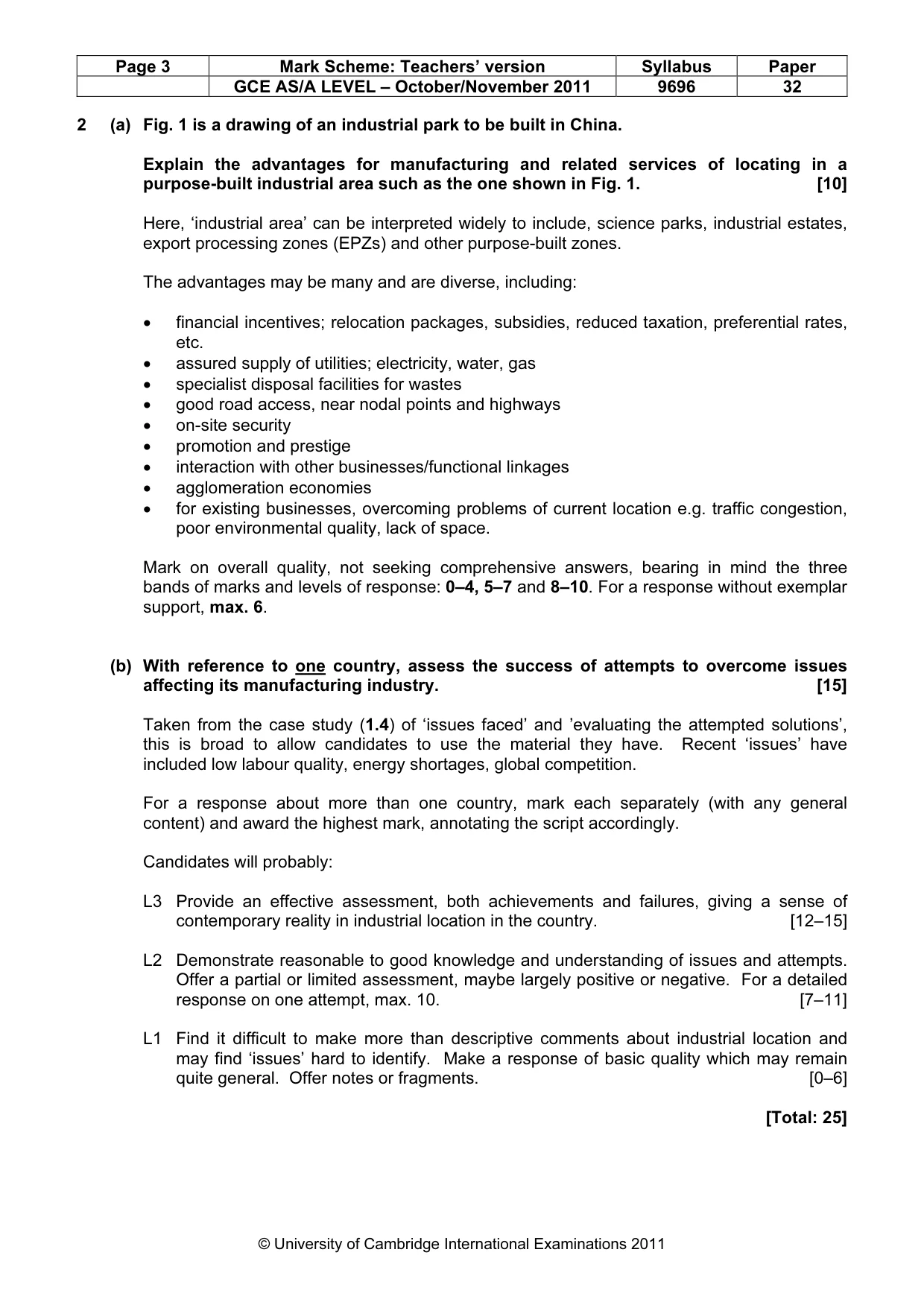 Mark scheme, page 3 of 10