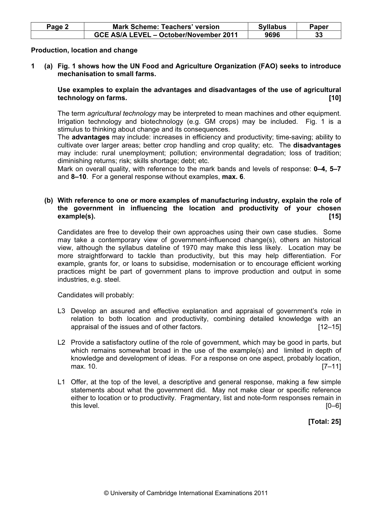 Mark scheme, page 2 of 9