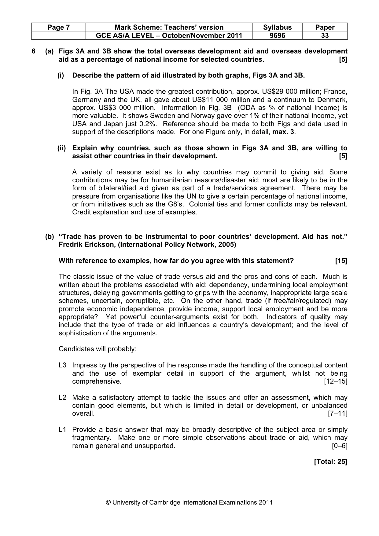 Mark scheme, page 7 of 9