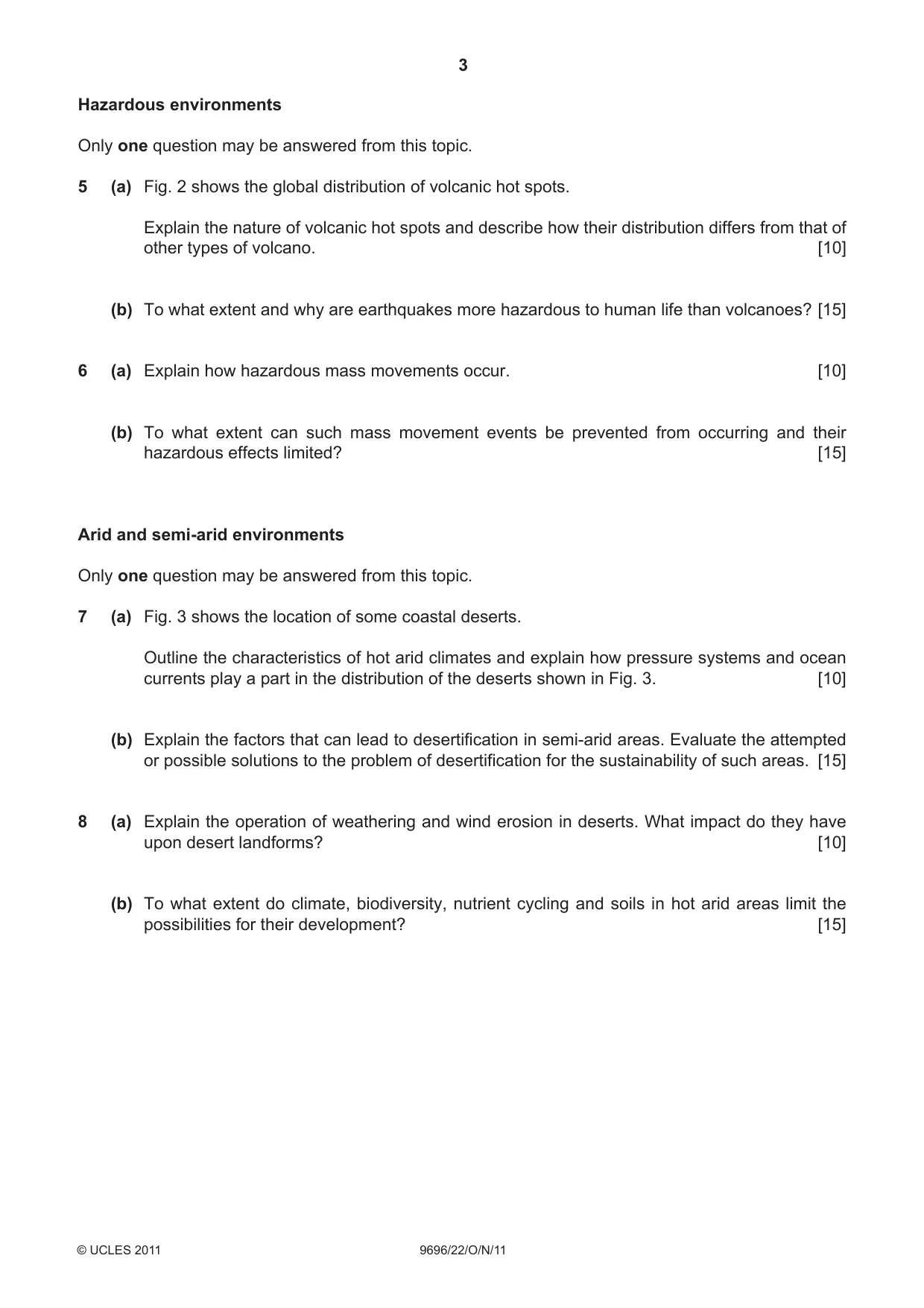 Cambridge A Level Geography 9696 2011 Oct/Nov Paper 2 · Variant 2 question paper, page 3 of 4