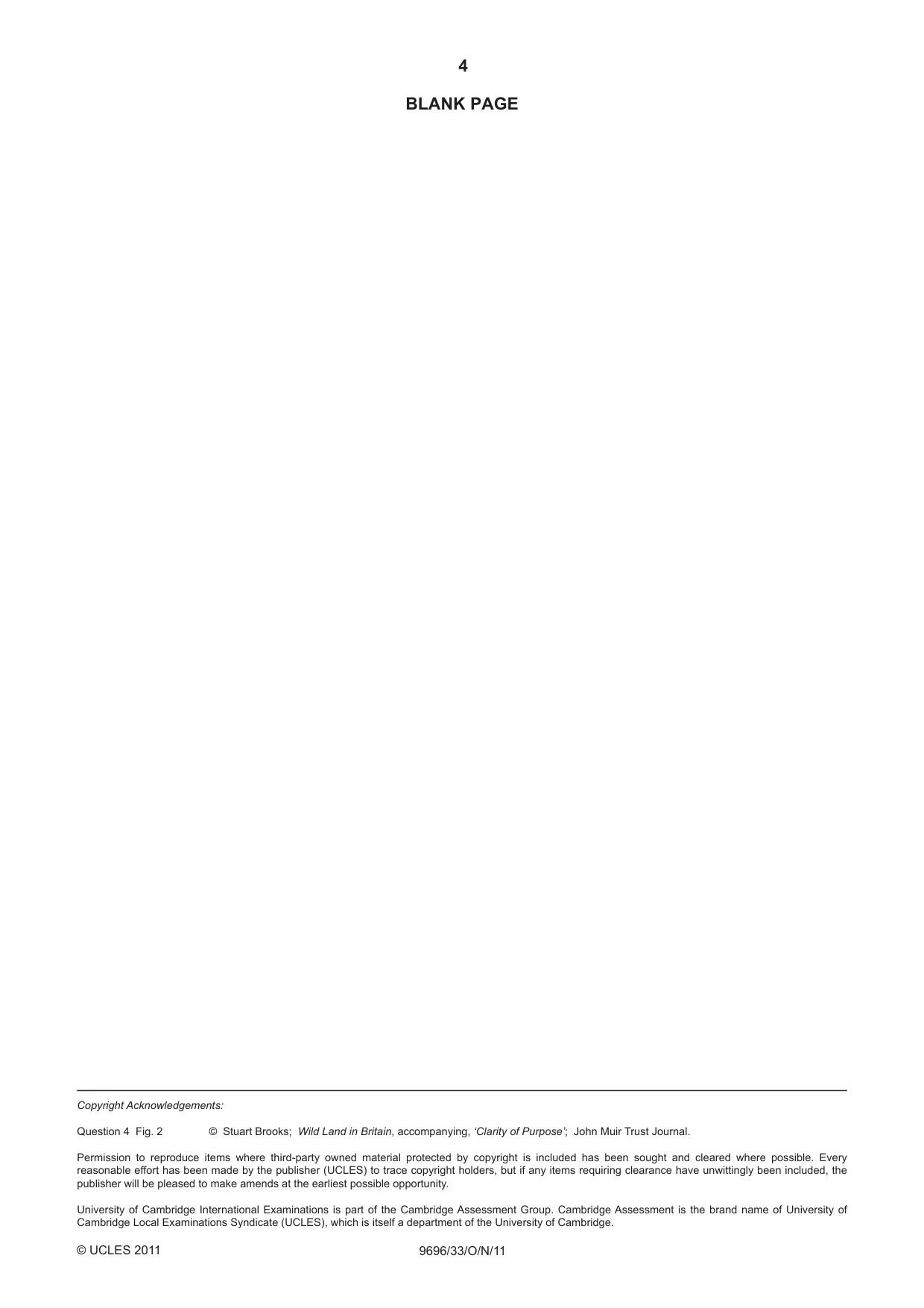 Cambridge A Level Geography 9696 2011 Oct/Nov Paper 3 · Variant 3 question paper, page 4 of 4