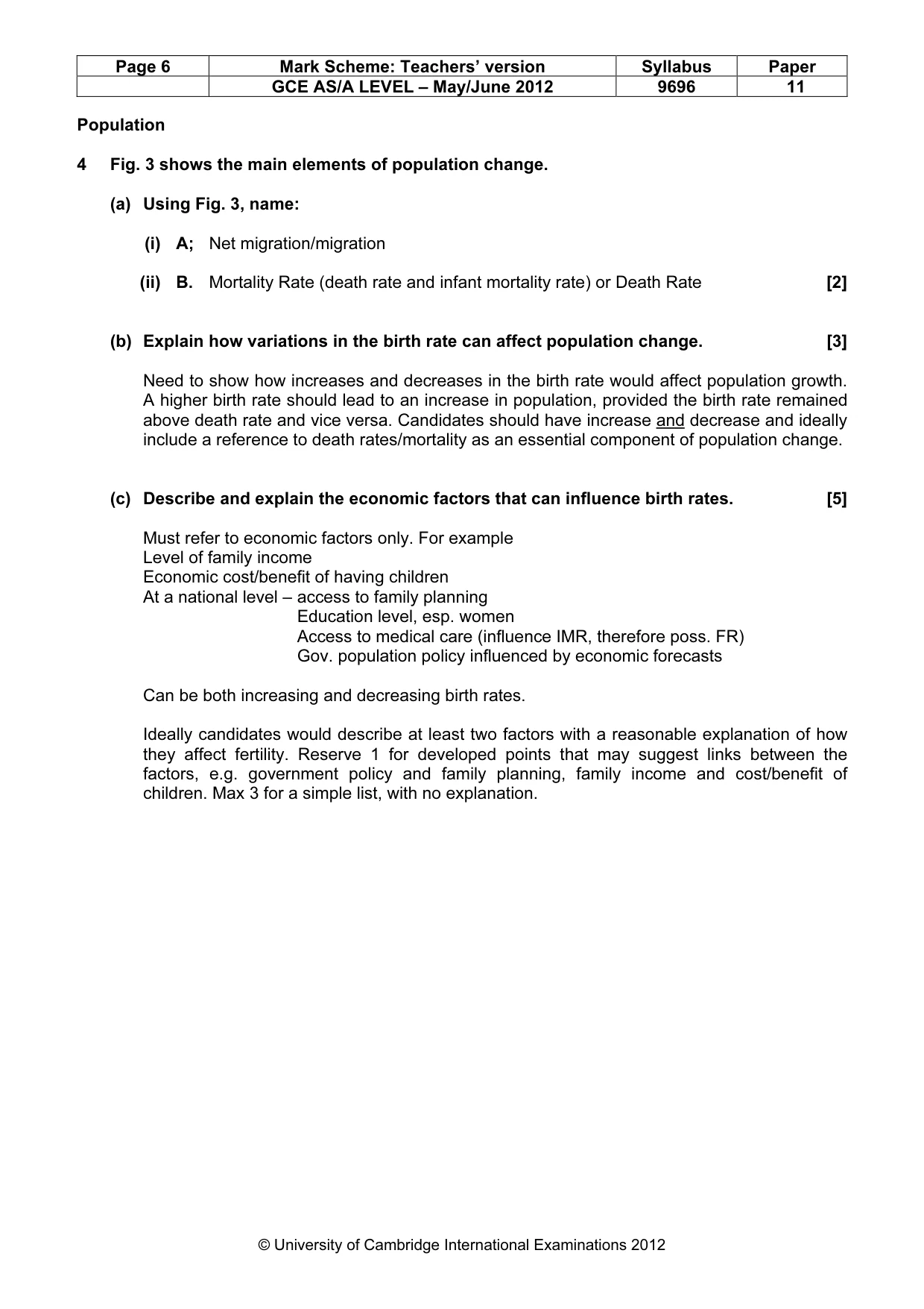 Mark scheme, page 6 of 16
