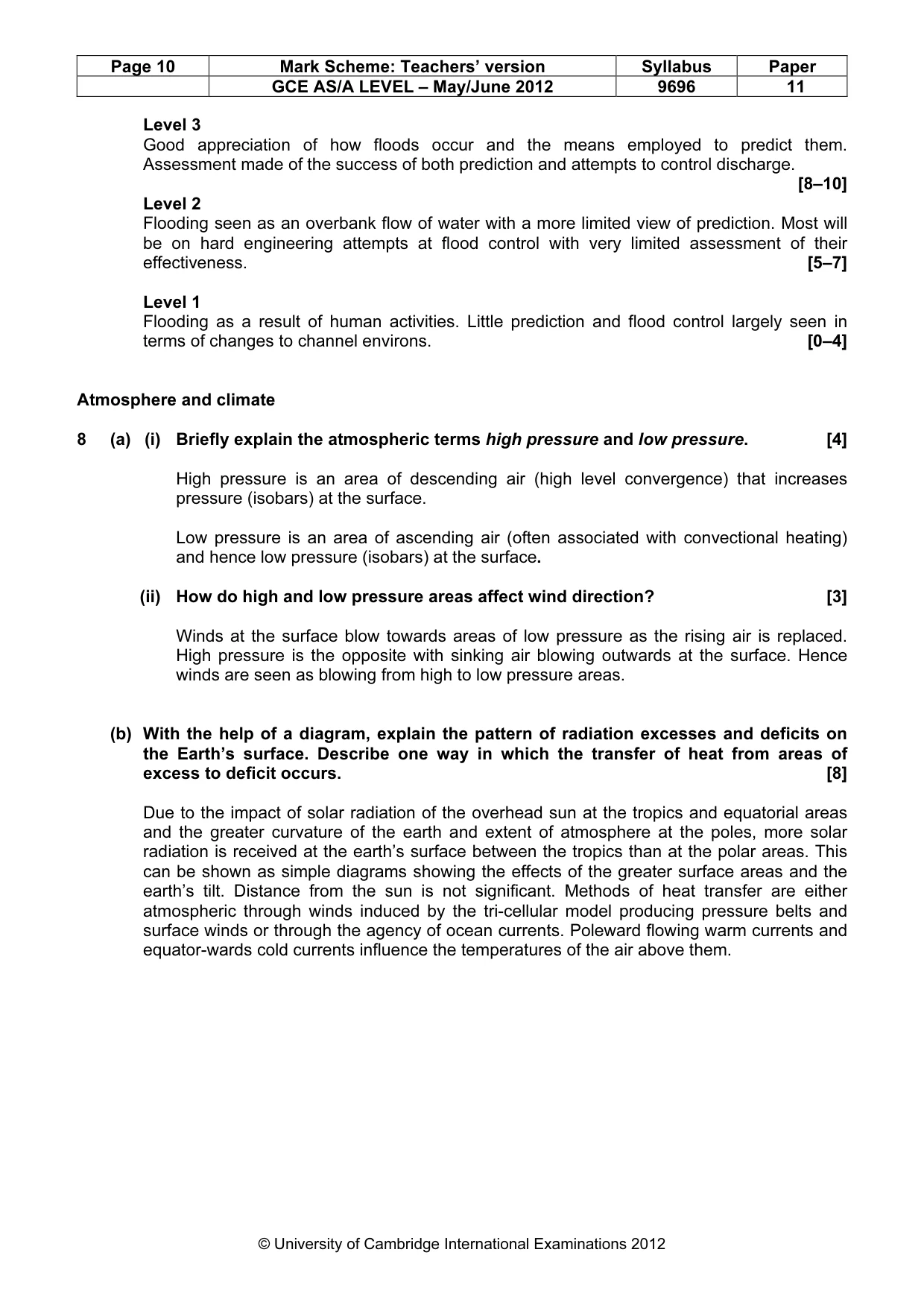 Mark scheme, page 10 of 16