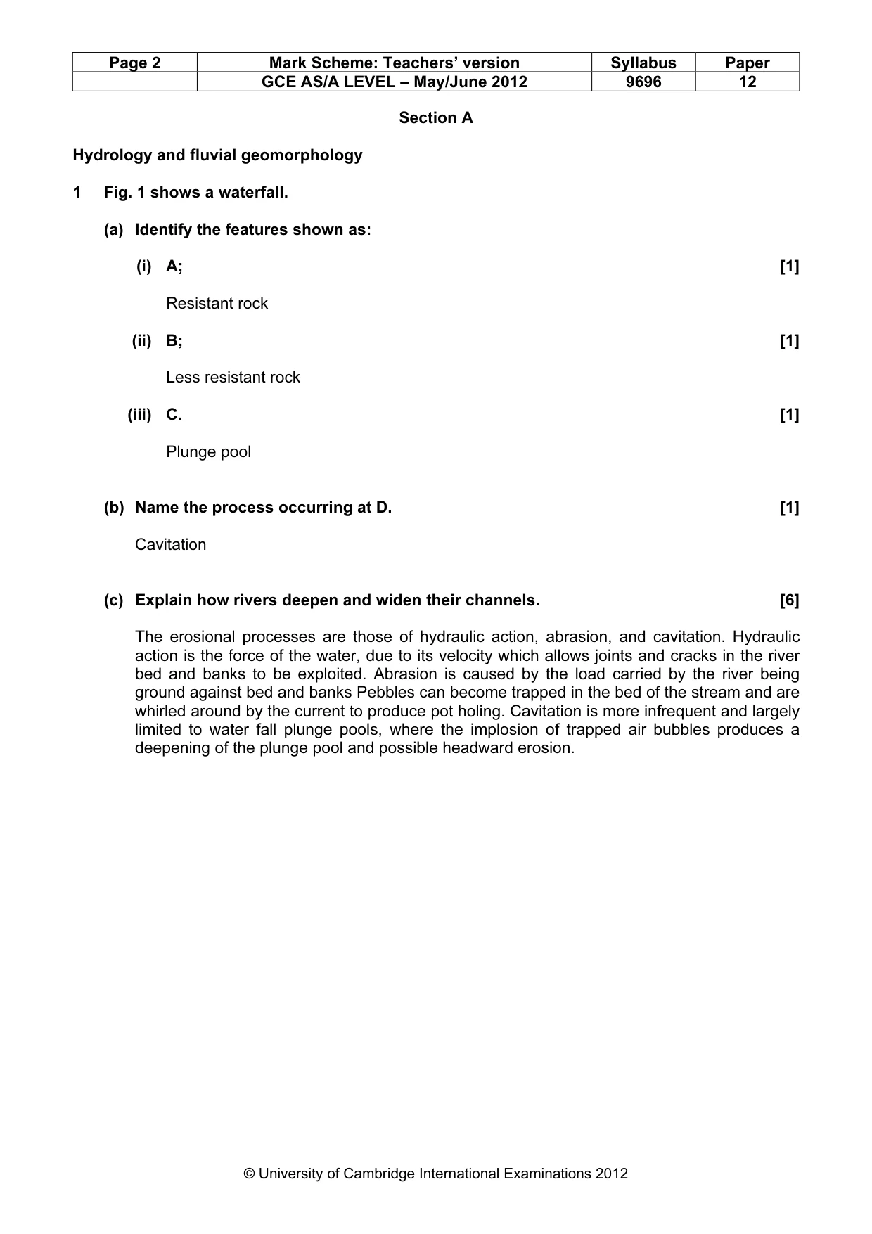 Mark scheme, page 2 of 18