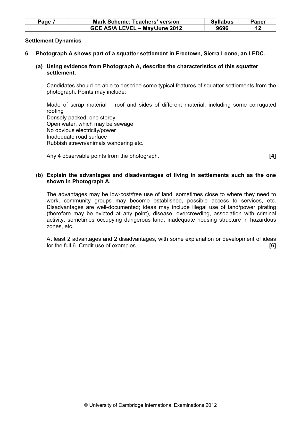 Mark scheme, page 7 of 18