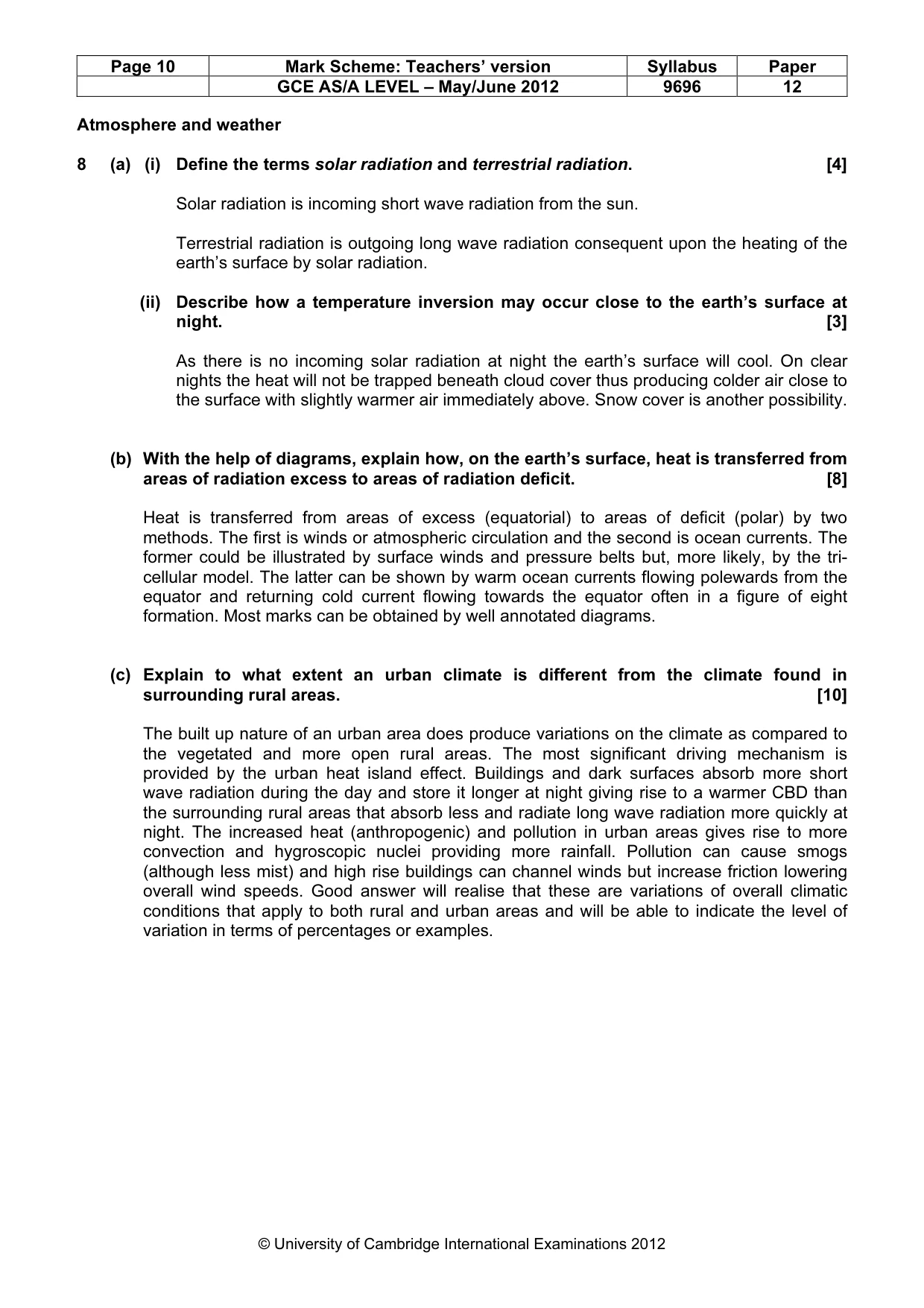 Mark scheme, page 10 of 18