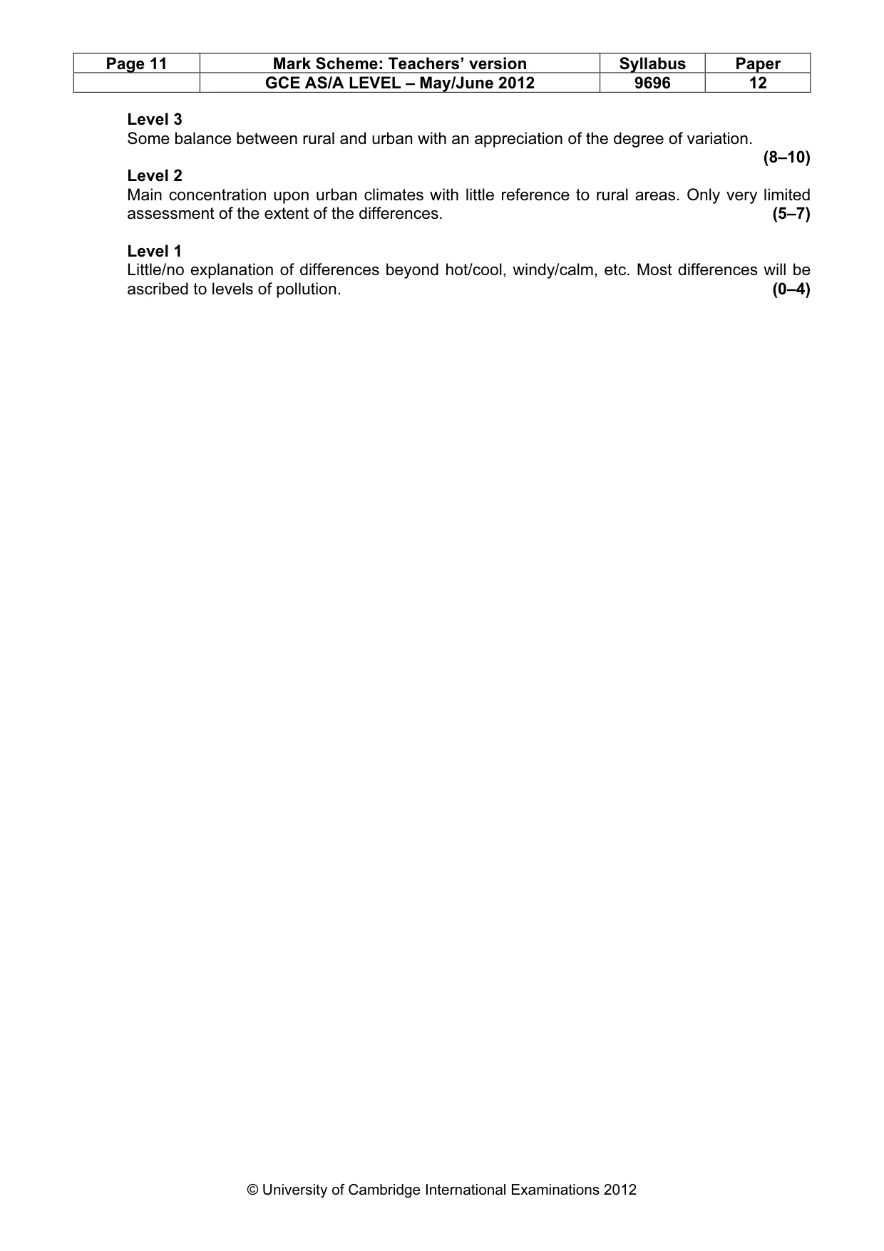 Mark scheme, page 11 of 18