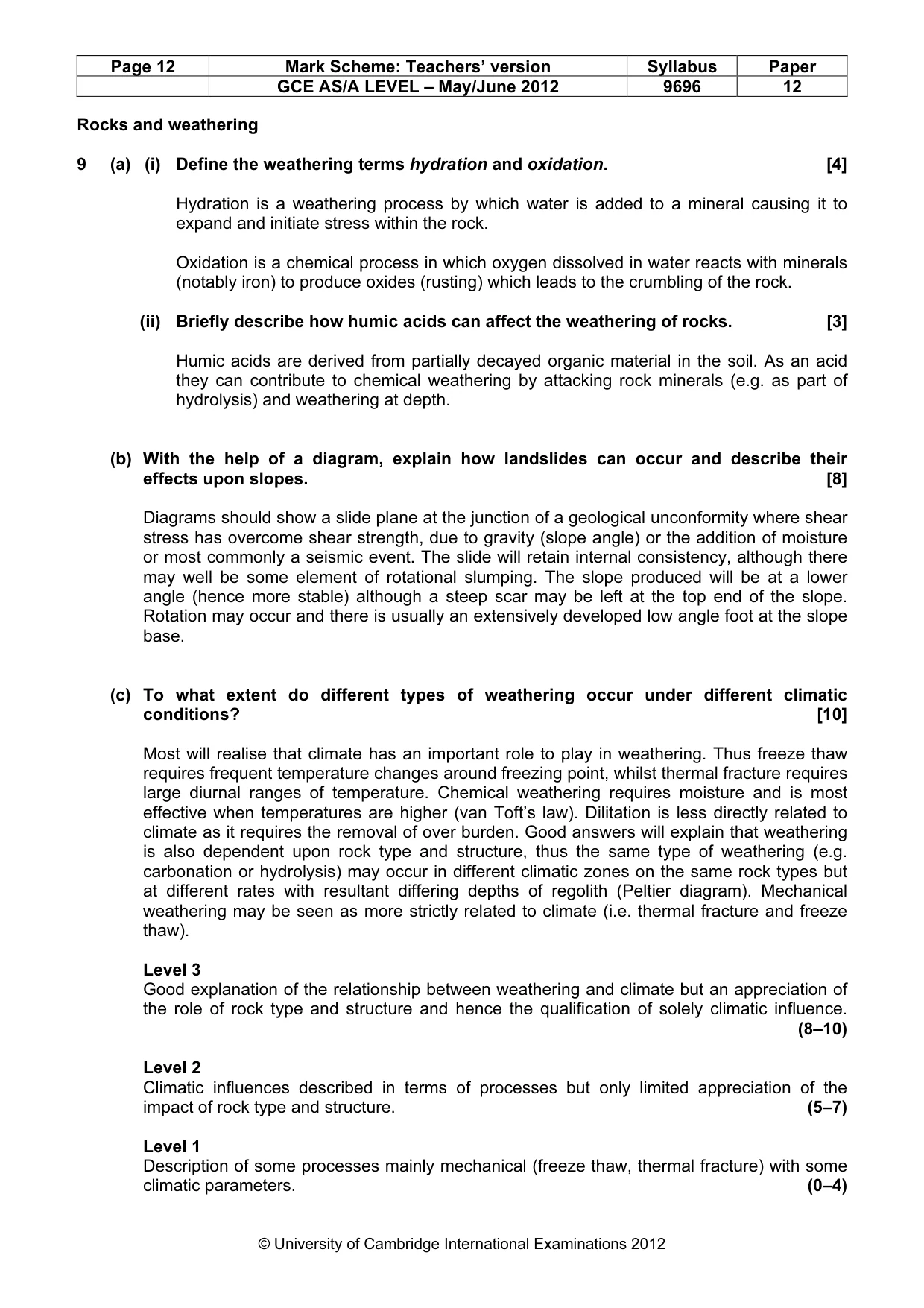Mark scheme, page 12 of 18