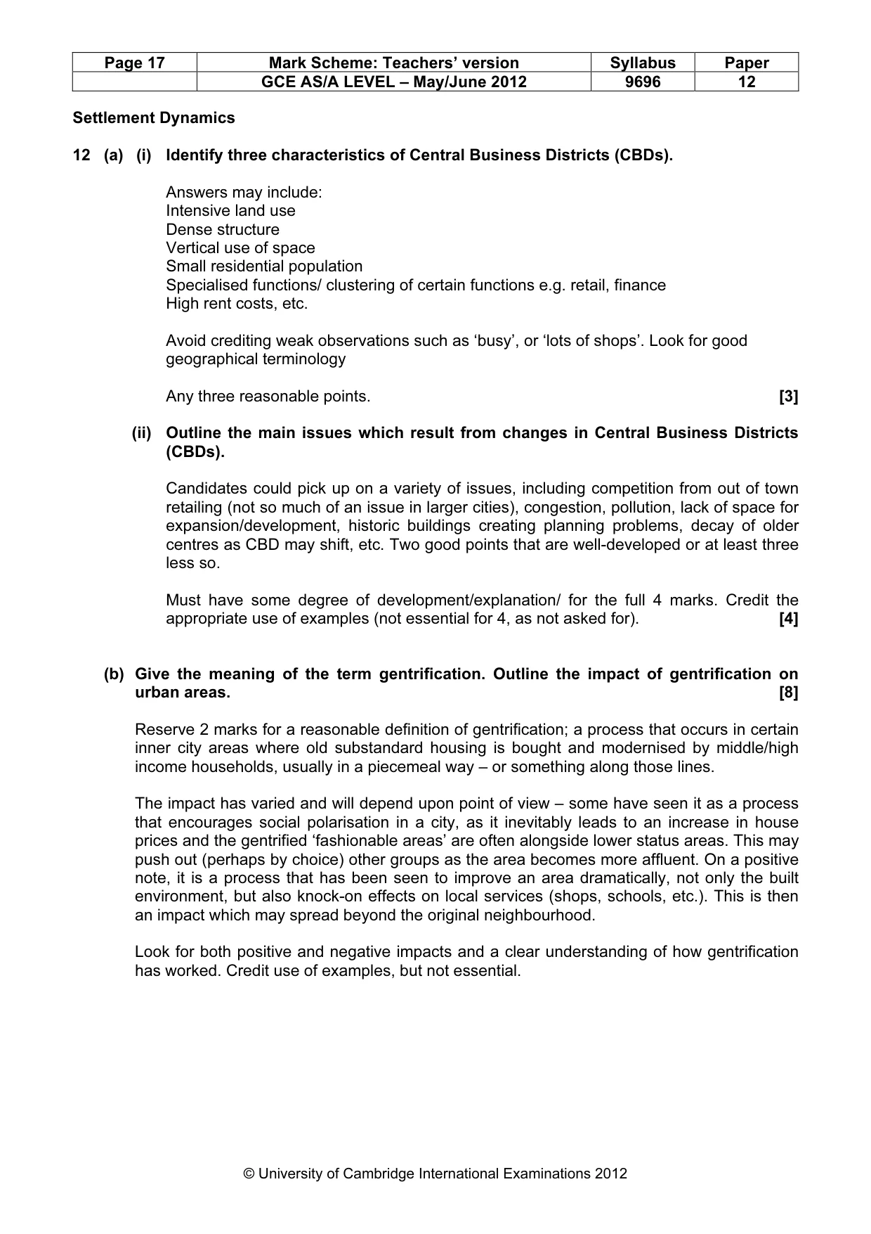 Mark scheme, page 17 of 18