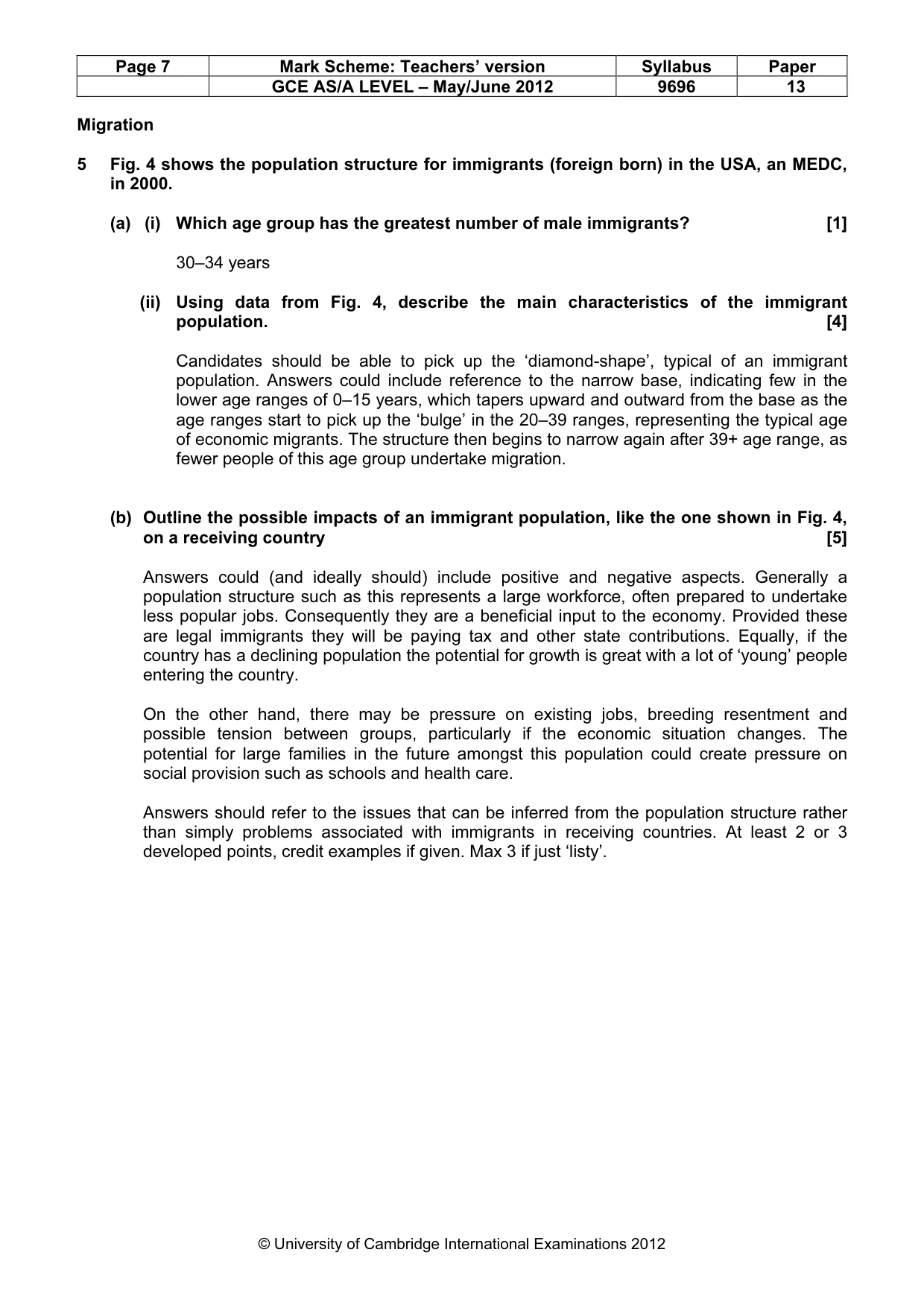 Mark scheme, page 7 of 16