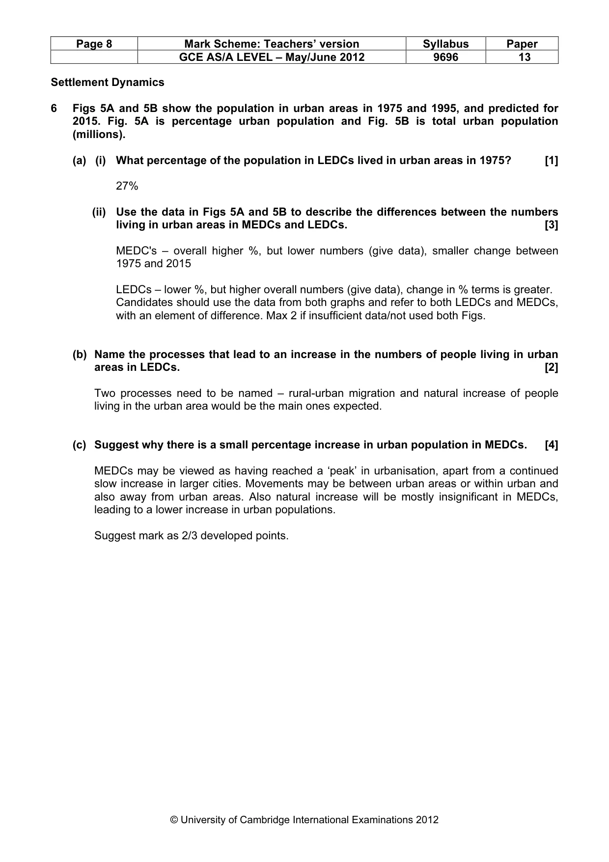 Mark scheme, page 8 of 16