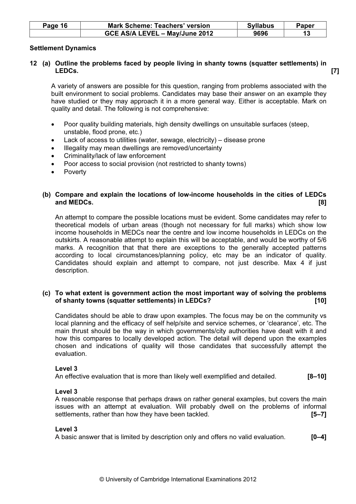 Mark scheme, page 16 of 16