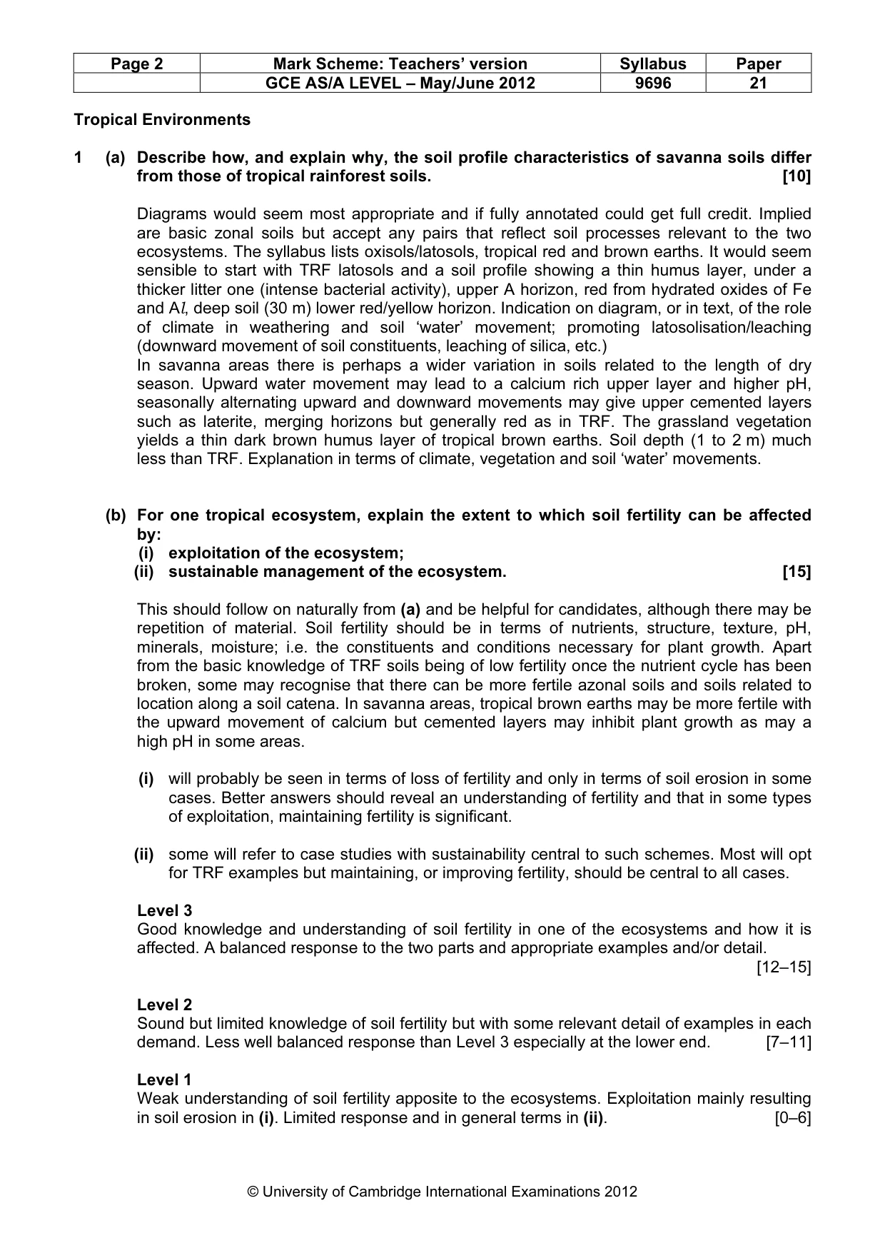 Mark scheme, page 2 of 9