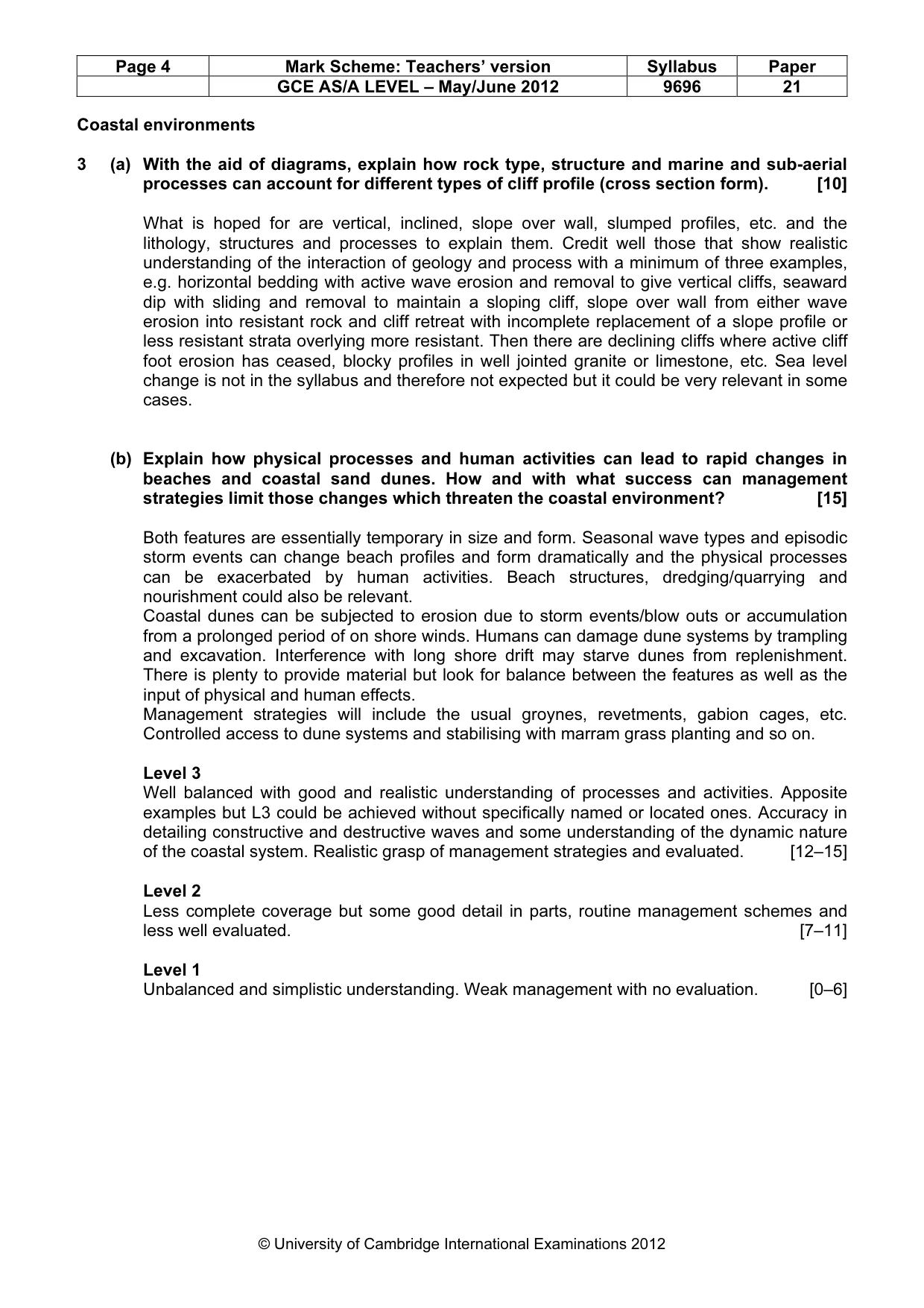 Mark scheme, page 4 of 9