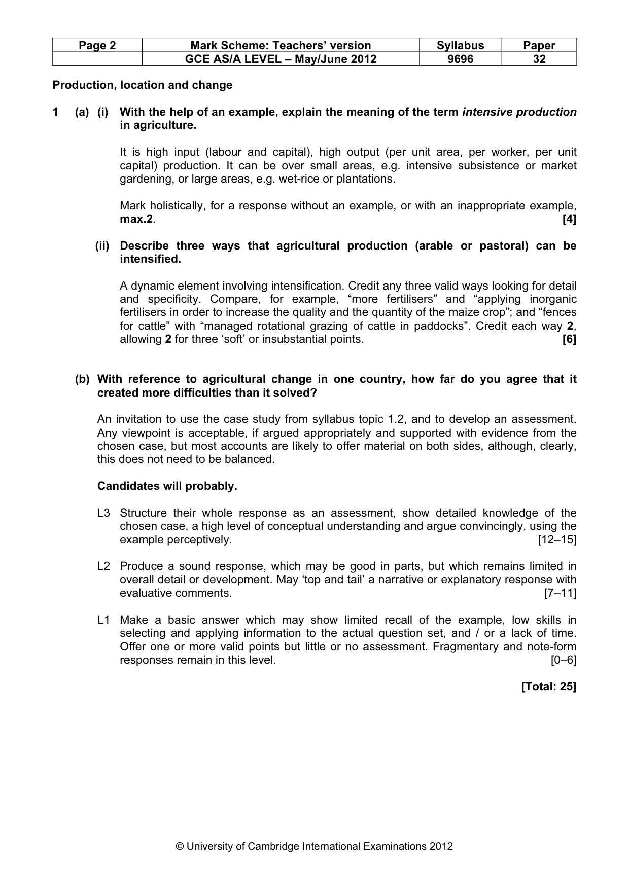 Mark scheme, page 2 of 9