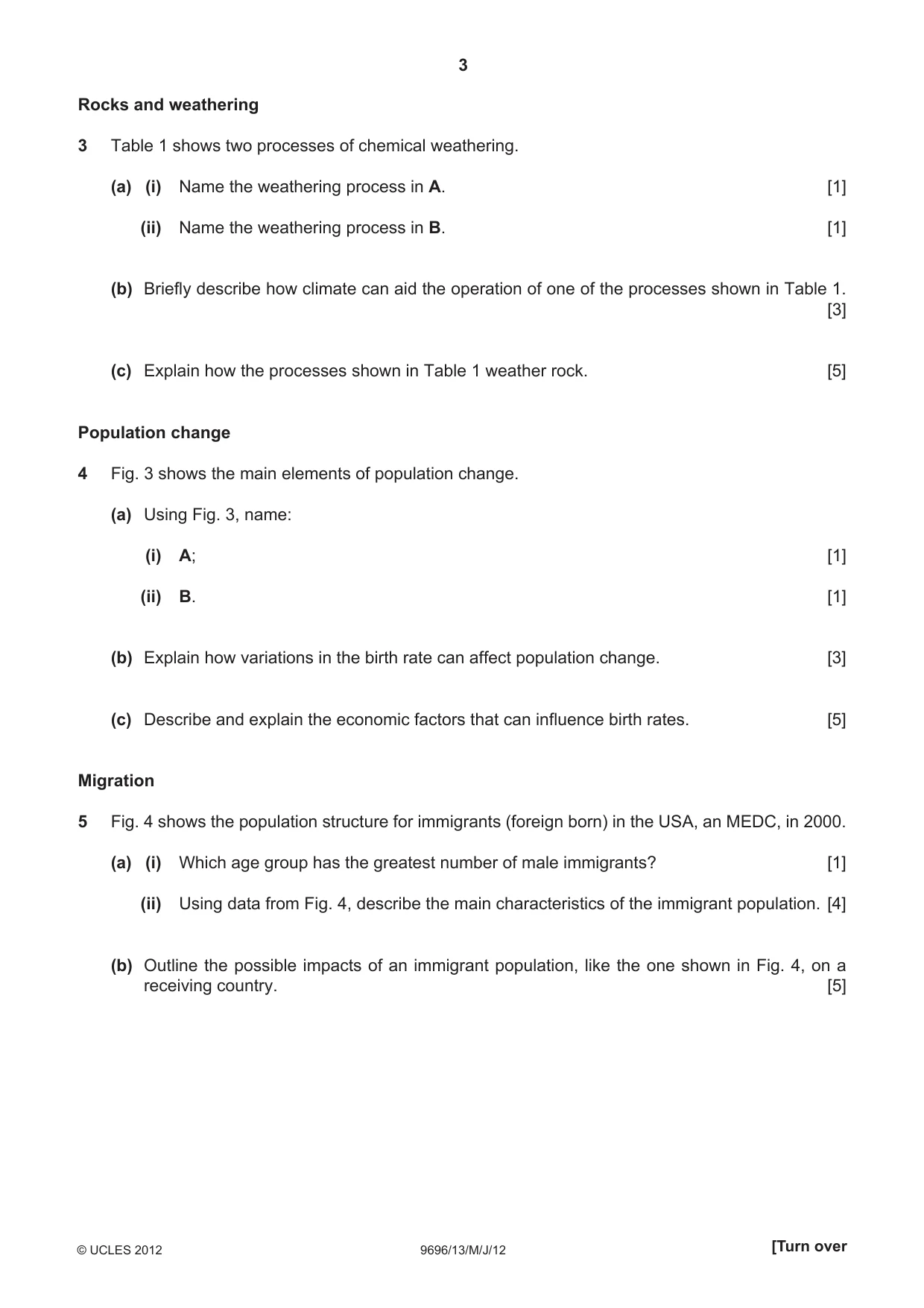 Cambridge A Level Geography 9696 2012 May/June Paper 1 · Variant 3 question paper, page 3 of 8