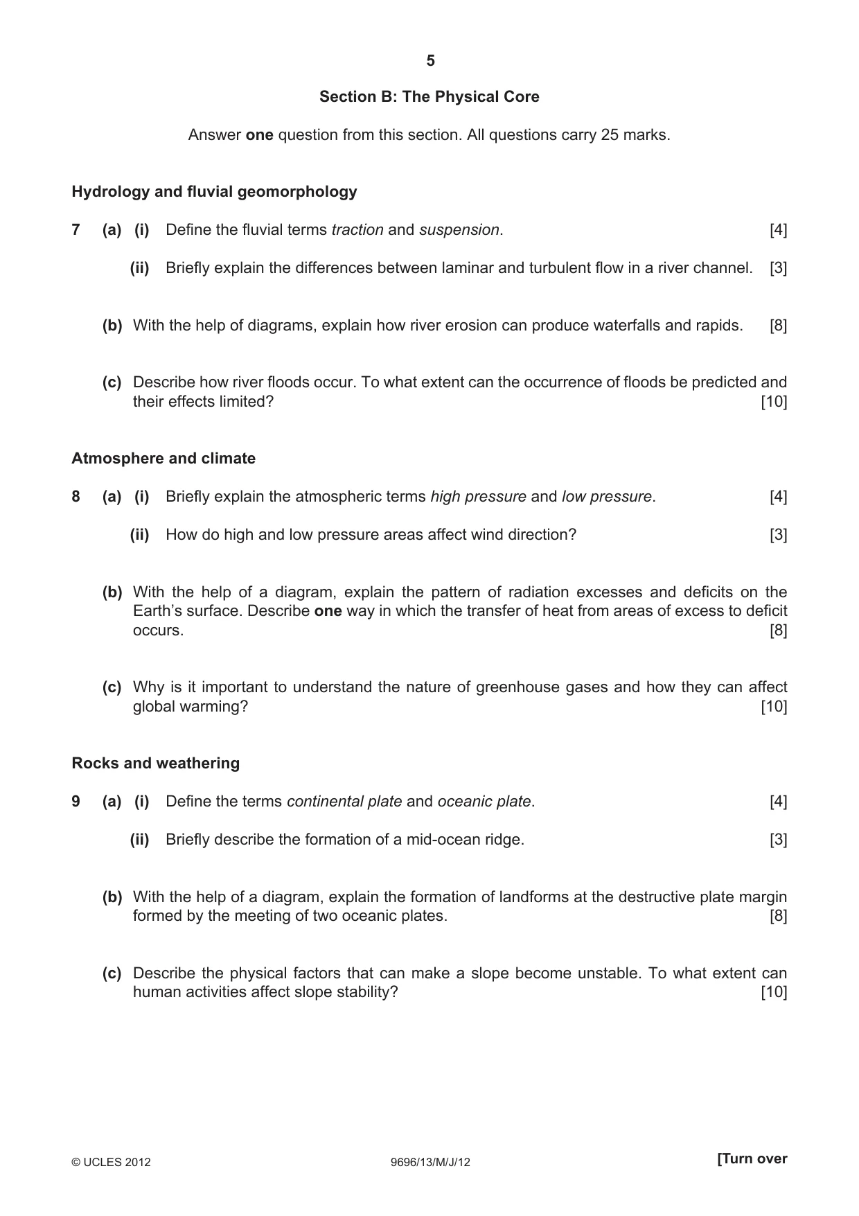 Cambridge A Level Geography 9696 2012 May/June Paper 1 · Variant 3 question paper, page 5 of 8