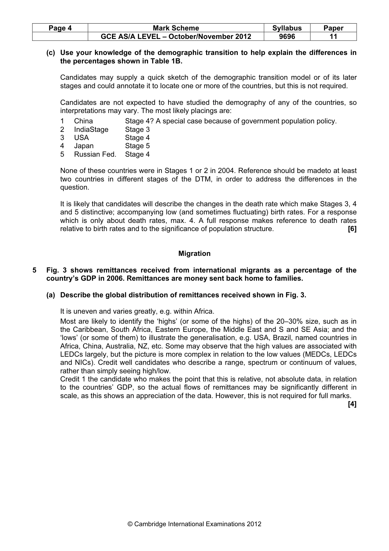 Mark scheme, page 4 of 13