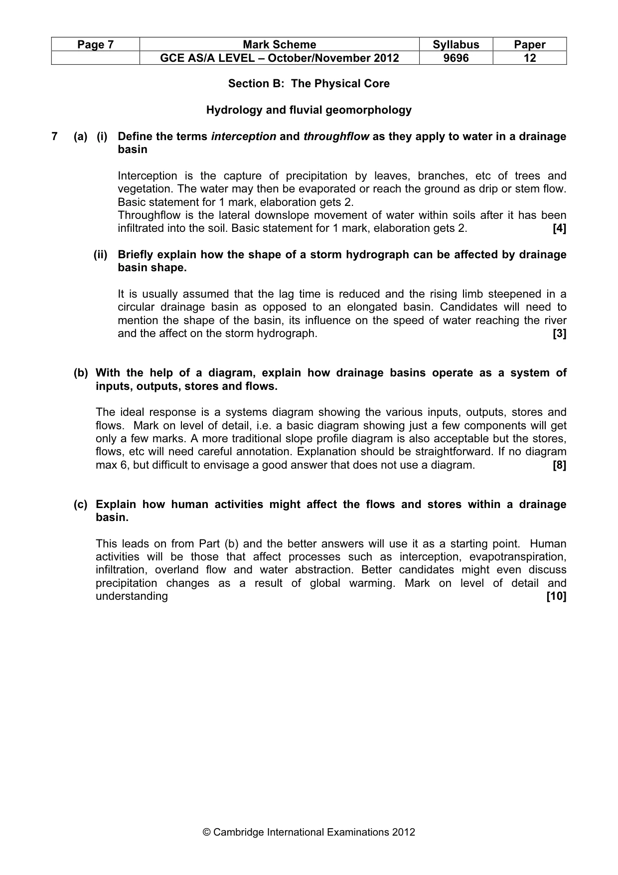 Mark scheme, page 7 of 13