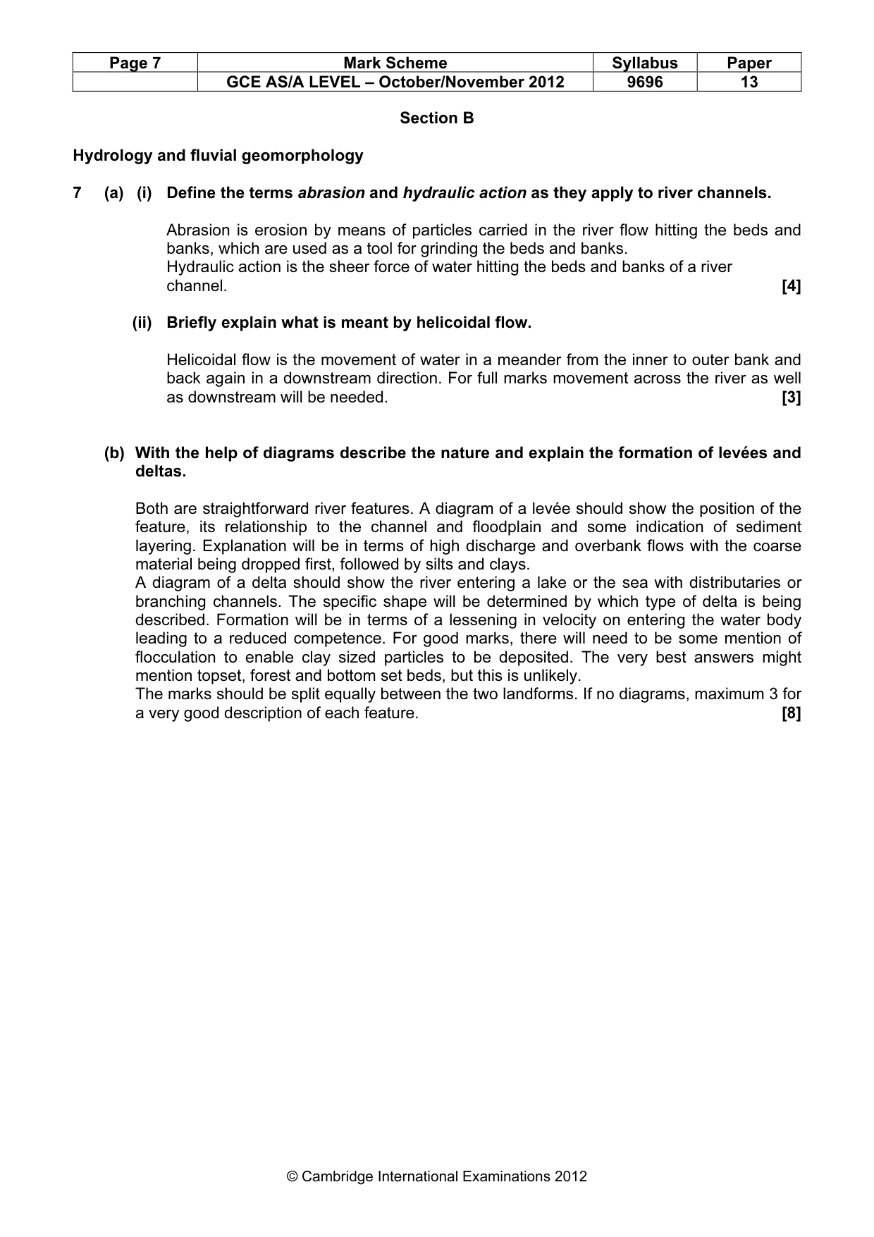Mark scheme, page 7 of 15