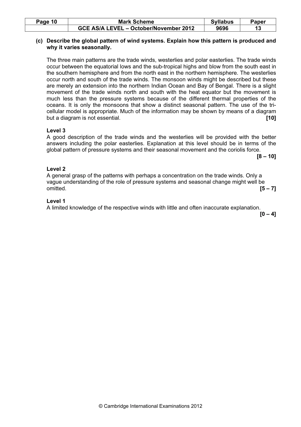 Mark scheme, page 10 of 15