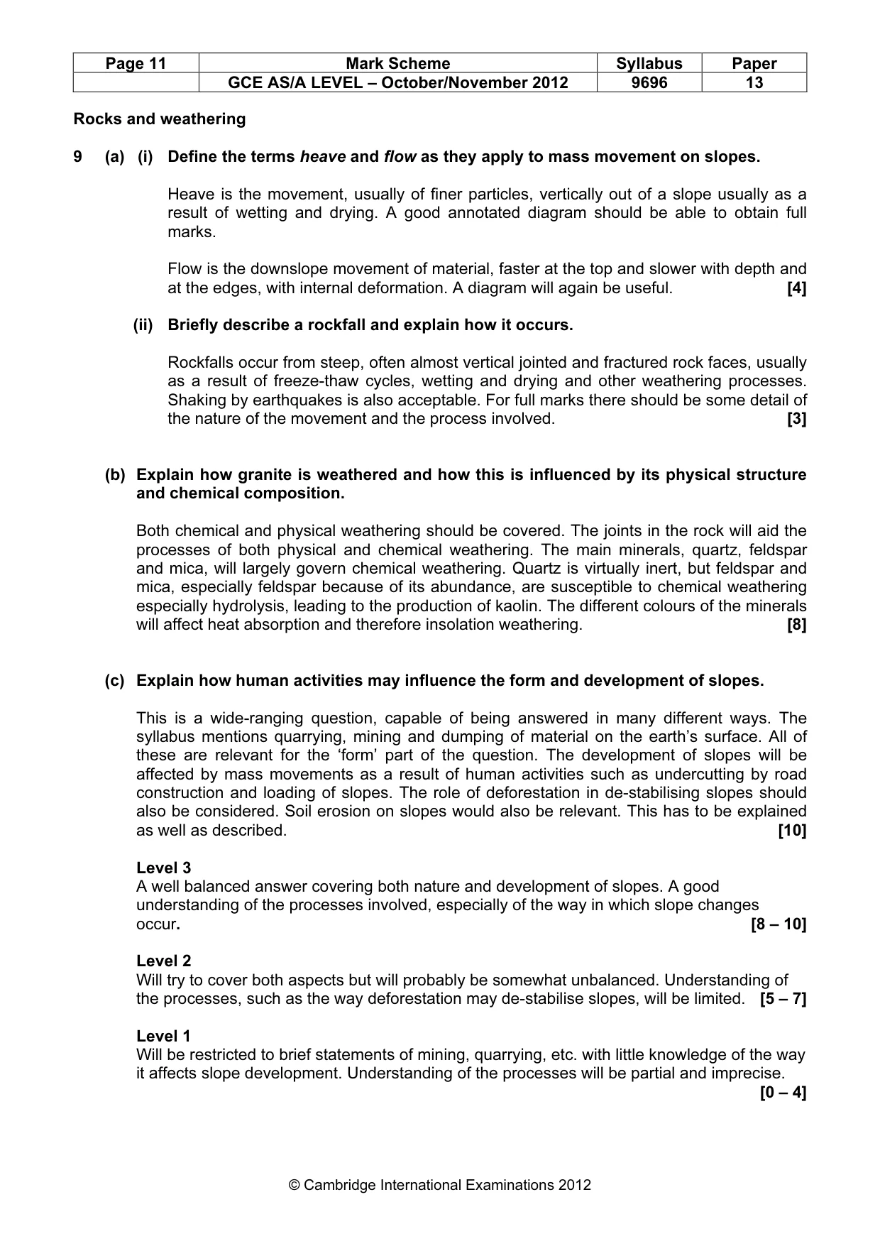Mark scheme, page 11 of 15