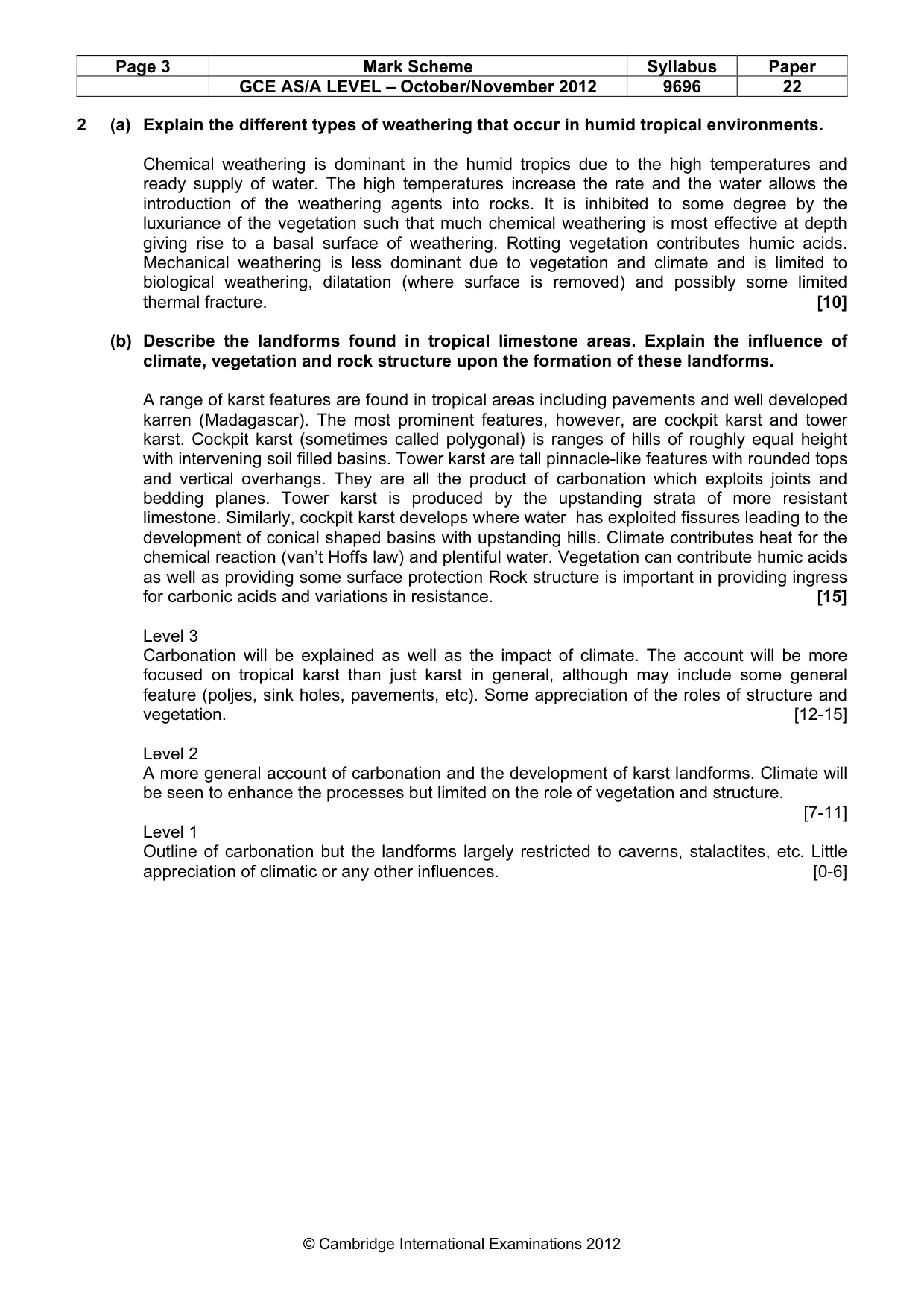 Mark scheme, page 3 of 9