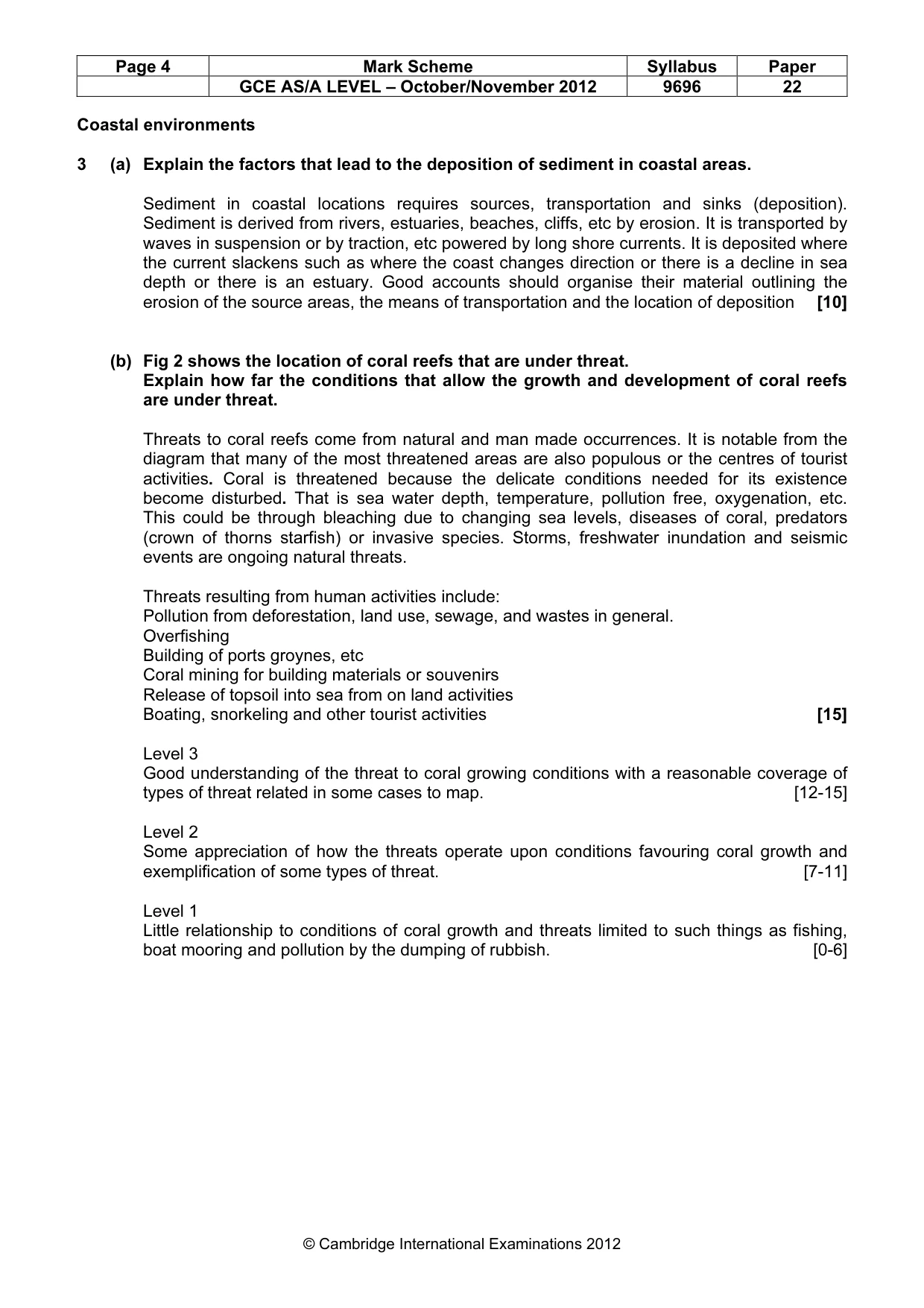 Mark scheme, page 4 of 9