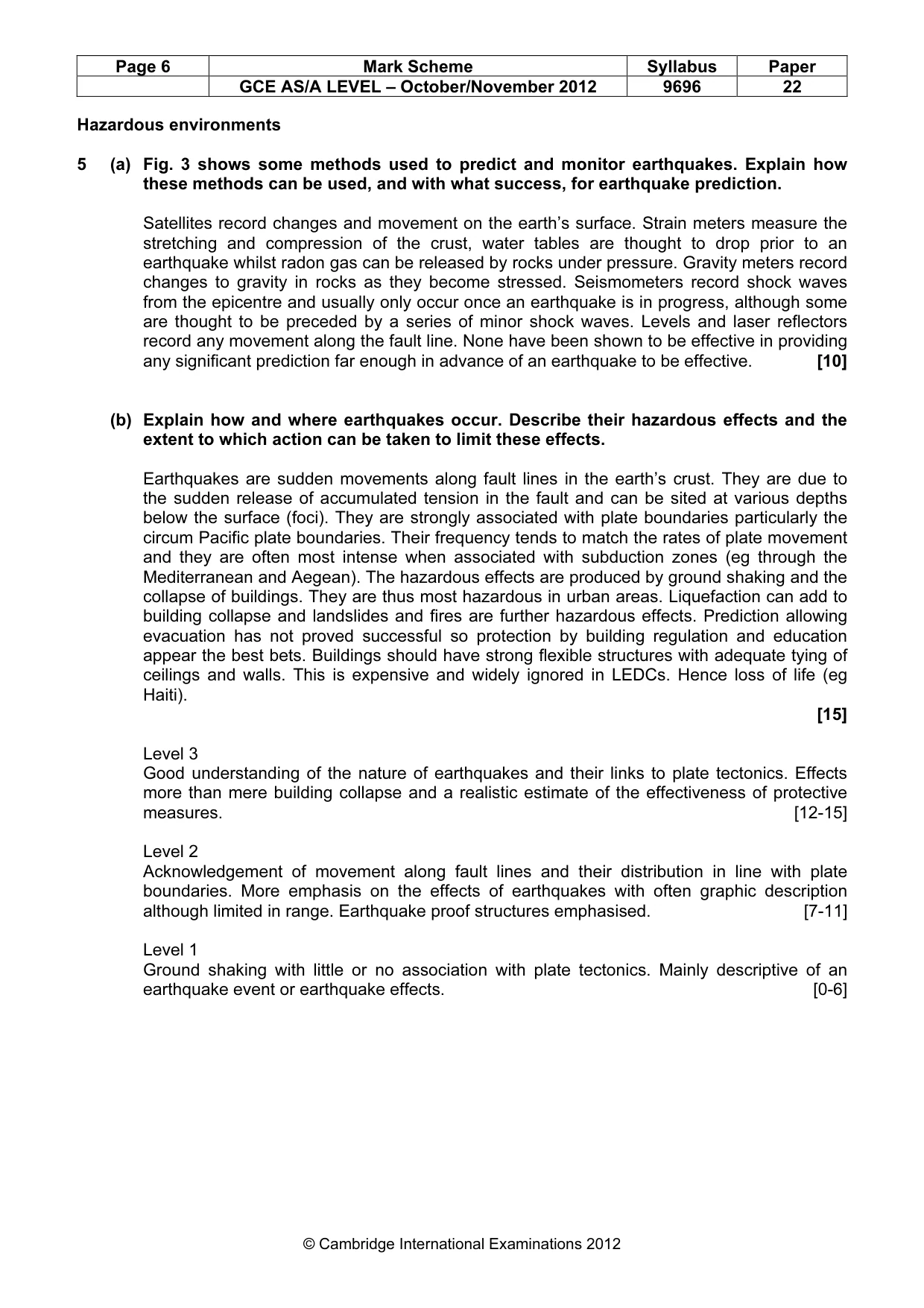 Mark scheme, page 6 of 9