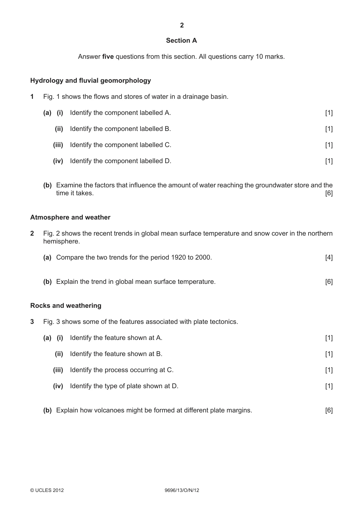 Cambridge A Level Geography 9696 2012 Oct/Nov Paper 1 · Variant 3 question paper, page 2 of 8