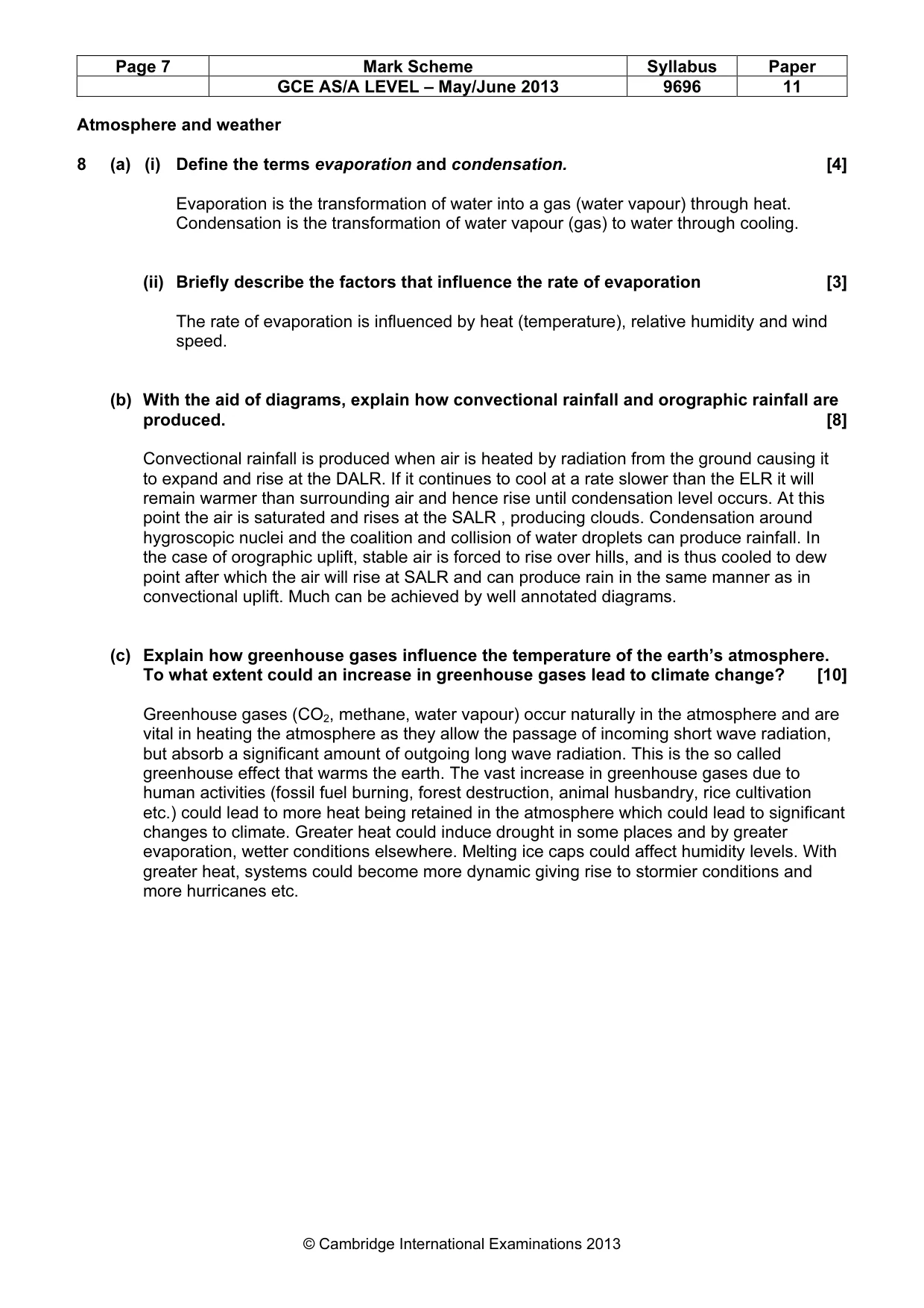 Mark scheme, page 7 of 13