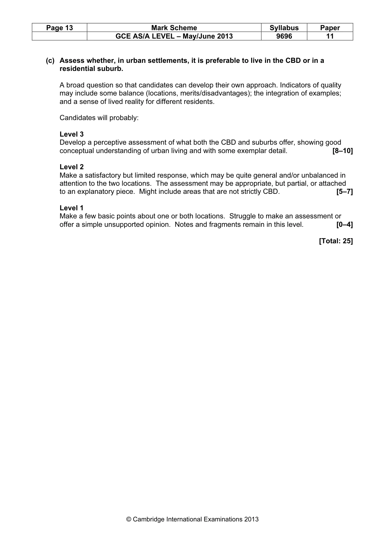 Mark scheme, page 13 of 13