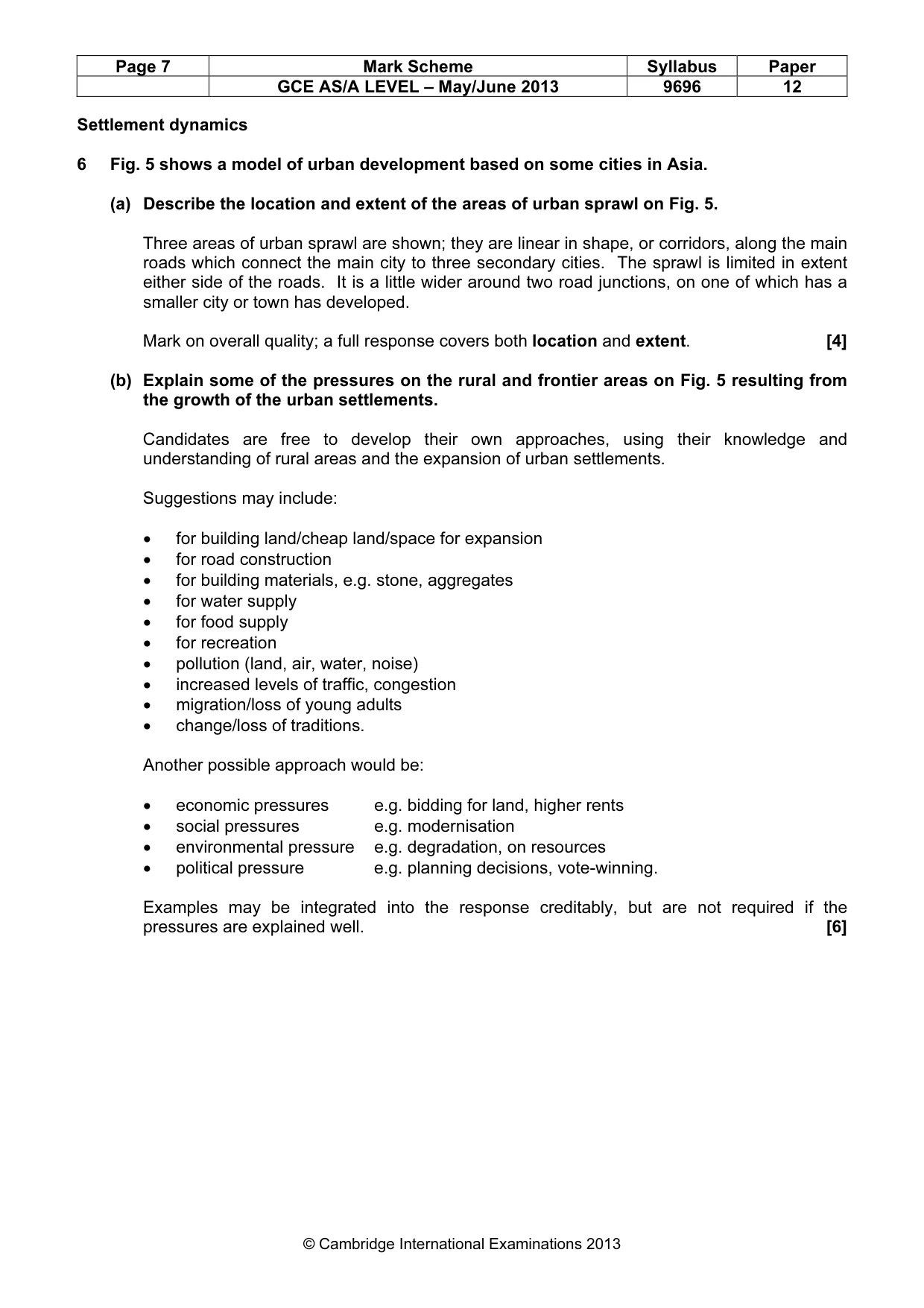 Mark scheme, page 7 of 13