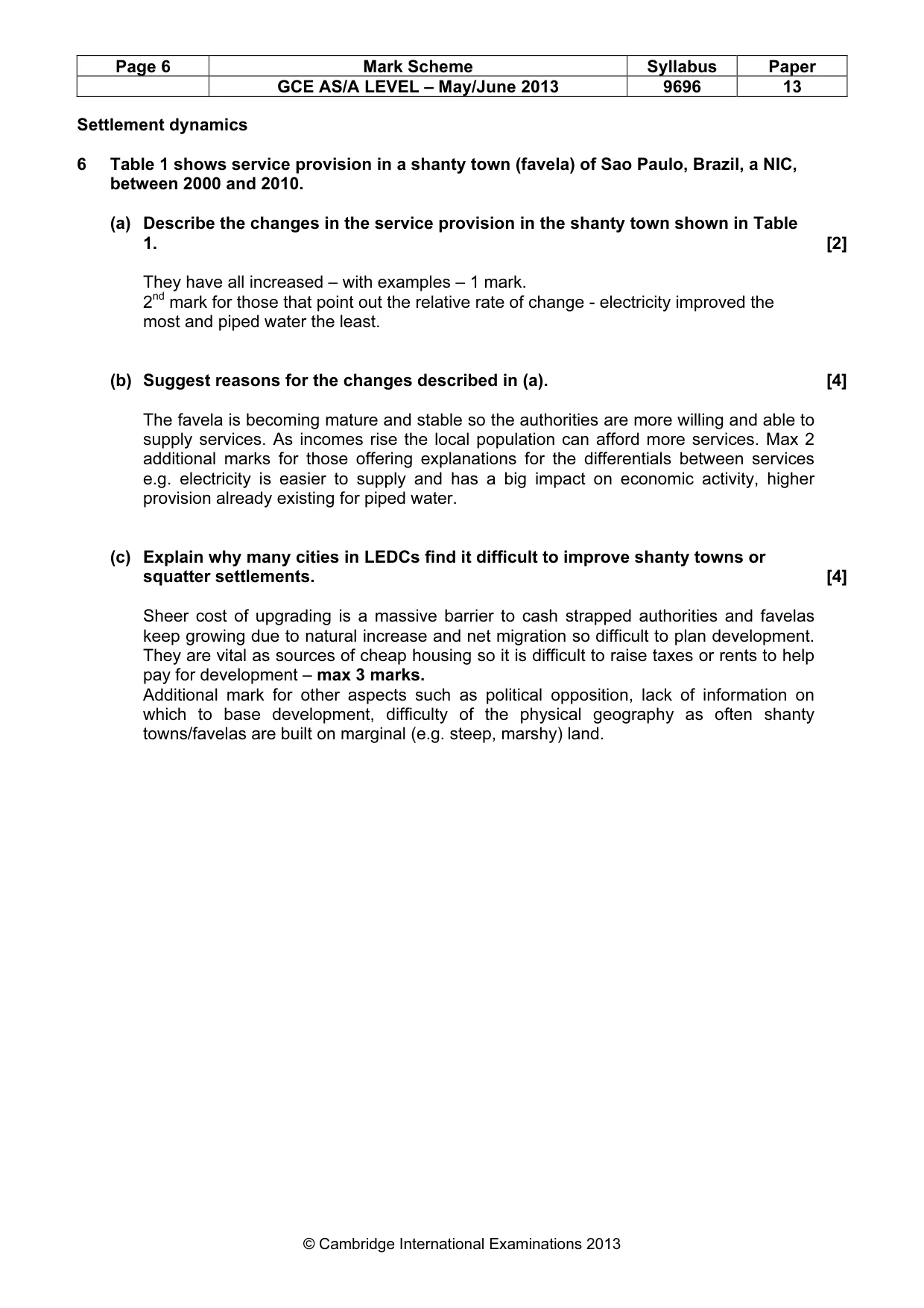 Mark scheme, page 6 of 14