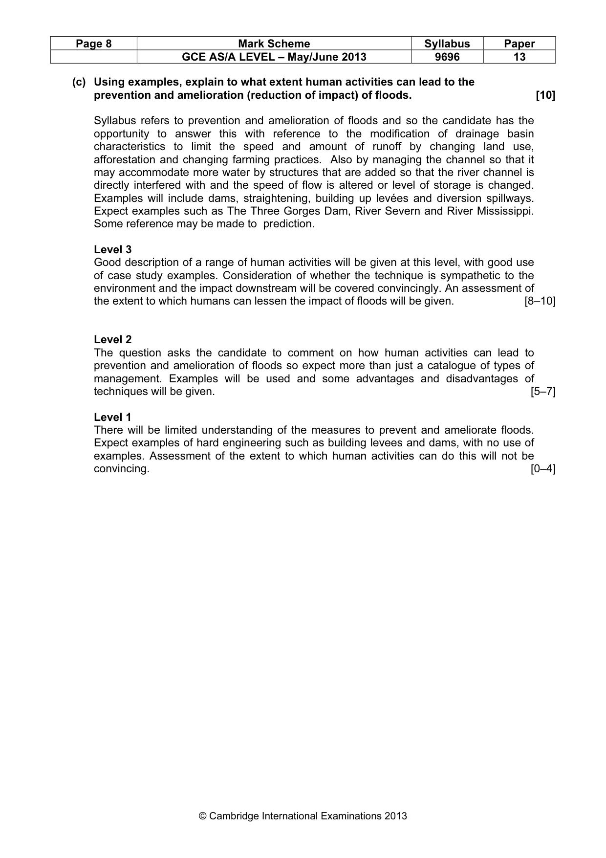 Mark scheme, page 8 of 14
