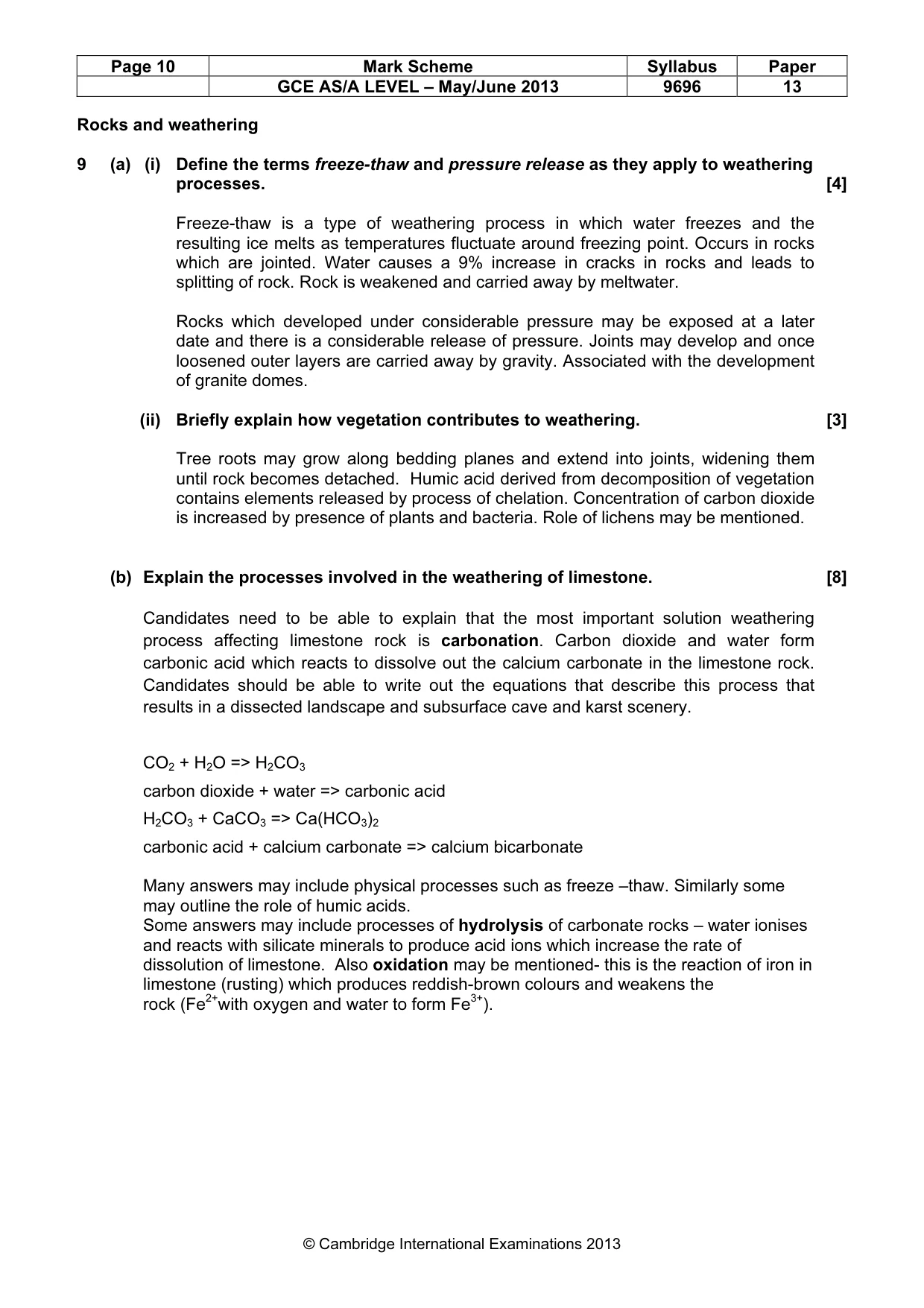 Mark scheme, page 10 of 14