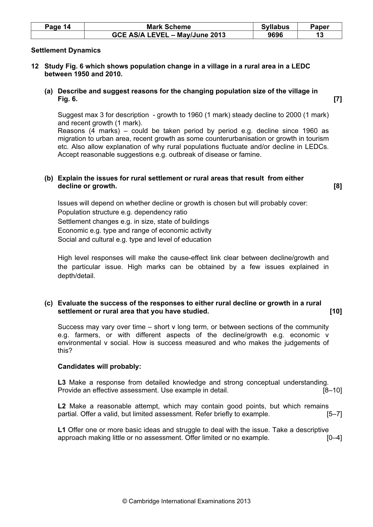 Mark scheme, page 14 of 14