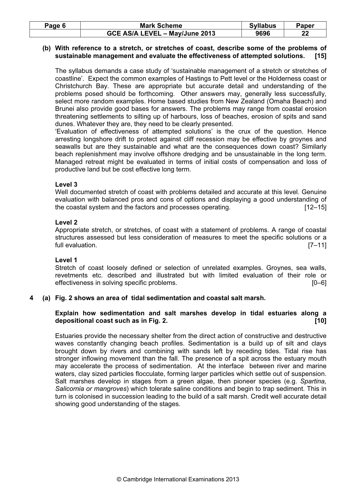 Mark scheme, page 6 of 11