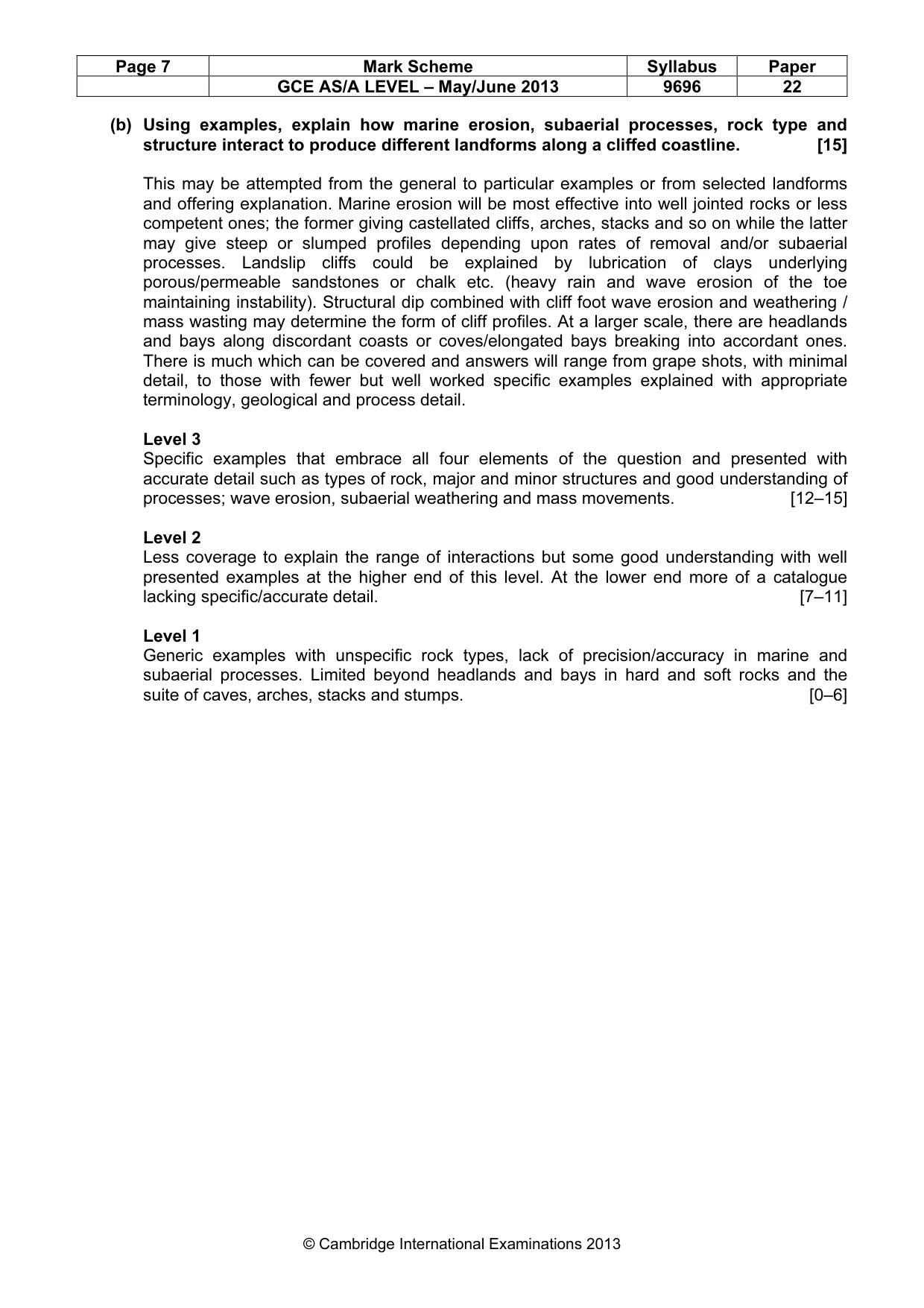 Mark scheme, page 7 of 11