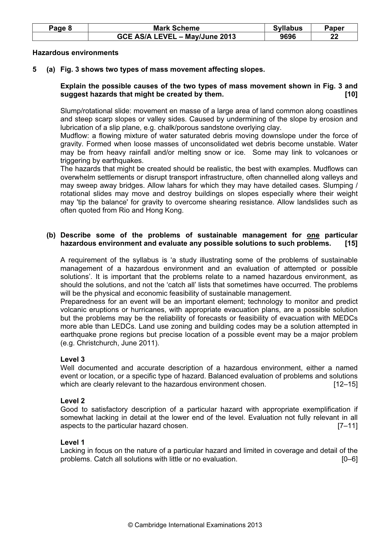 Mark scheme, page 8 of 11