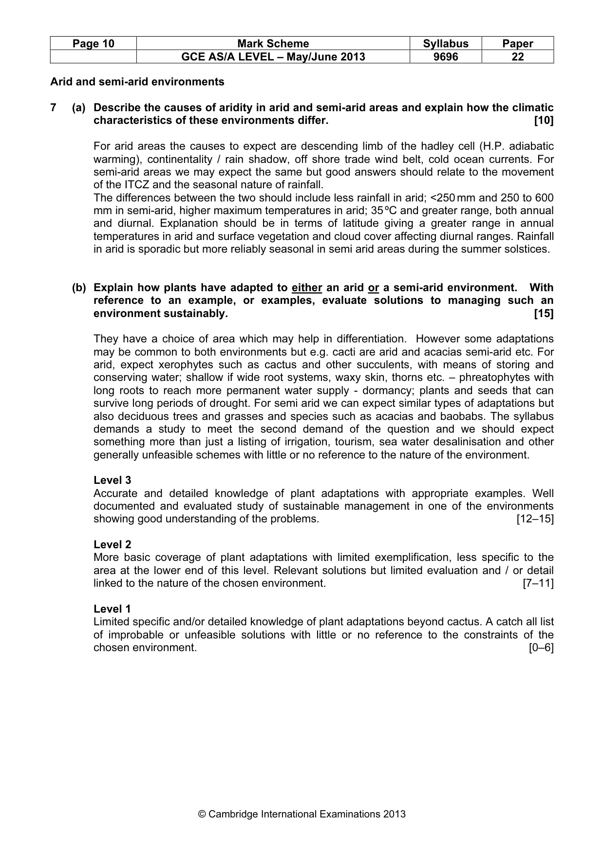 Mark scheme, page 10 of 11