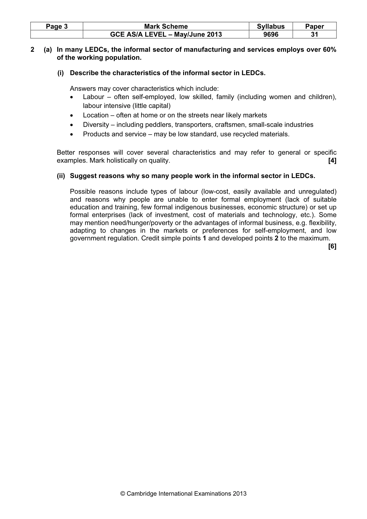 Mark scheme, page 3 of 10