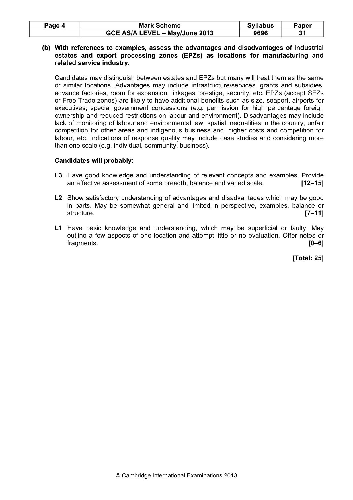 Mark scheme, page 4 of 10
