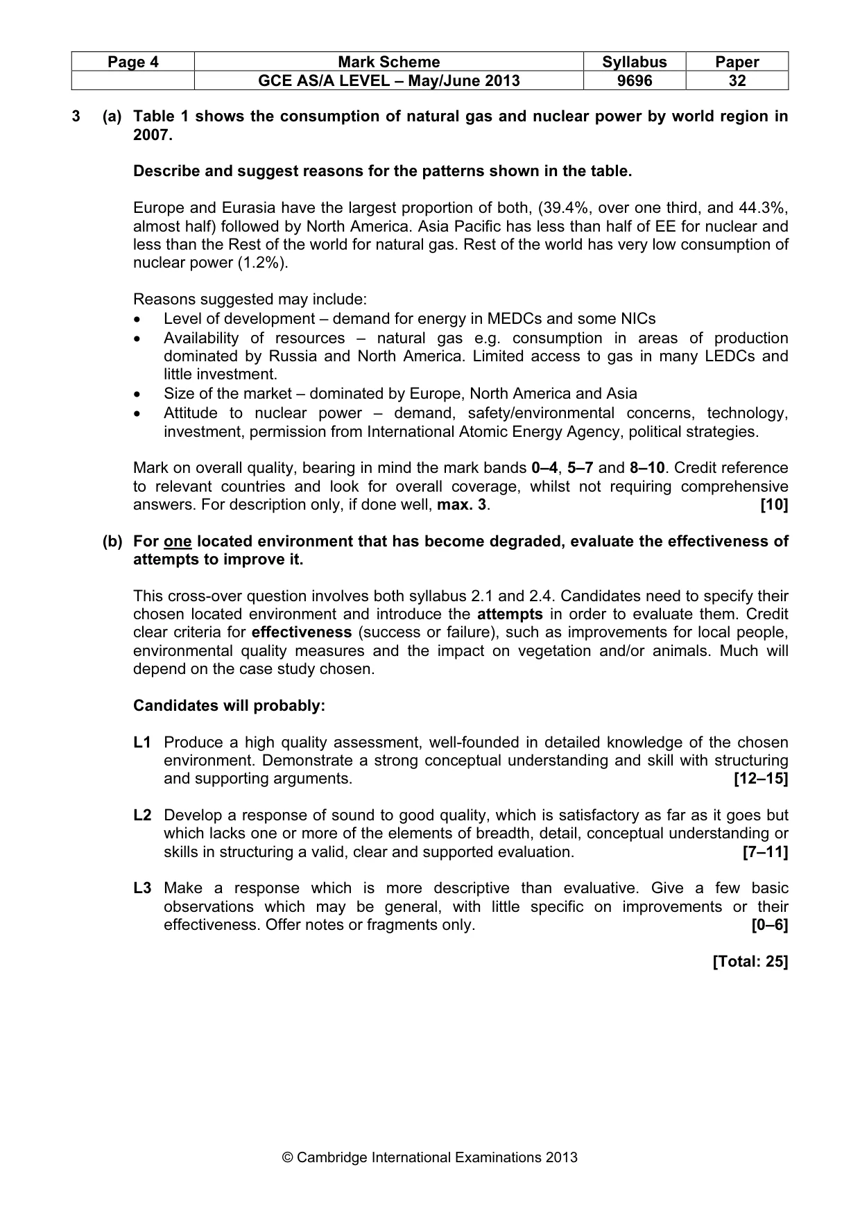 Mark scheme, page 4 of 9