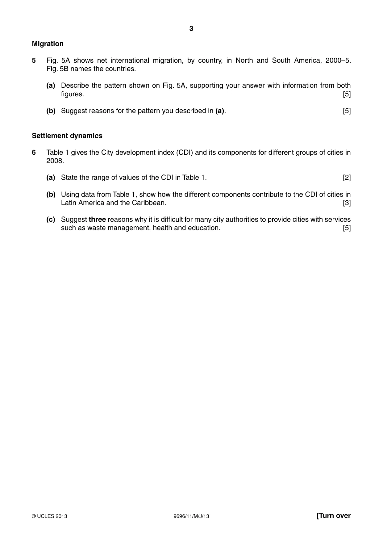 Cambridge A Level Geography 9696 2013 May/June Paper 1 · Variant 1 question paper, page 3 of 8