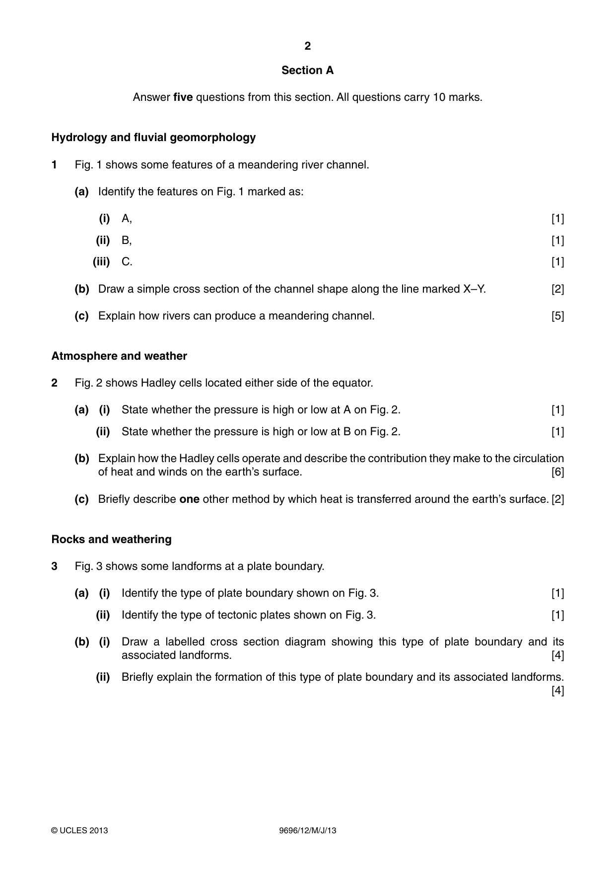 Cambridge A Level Geography 9696 2013 May/June Paper 1 · Variant 2 question paper, page 2 of 8