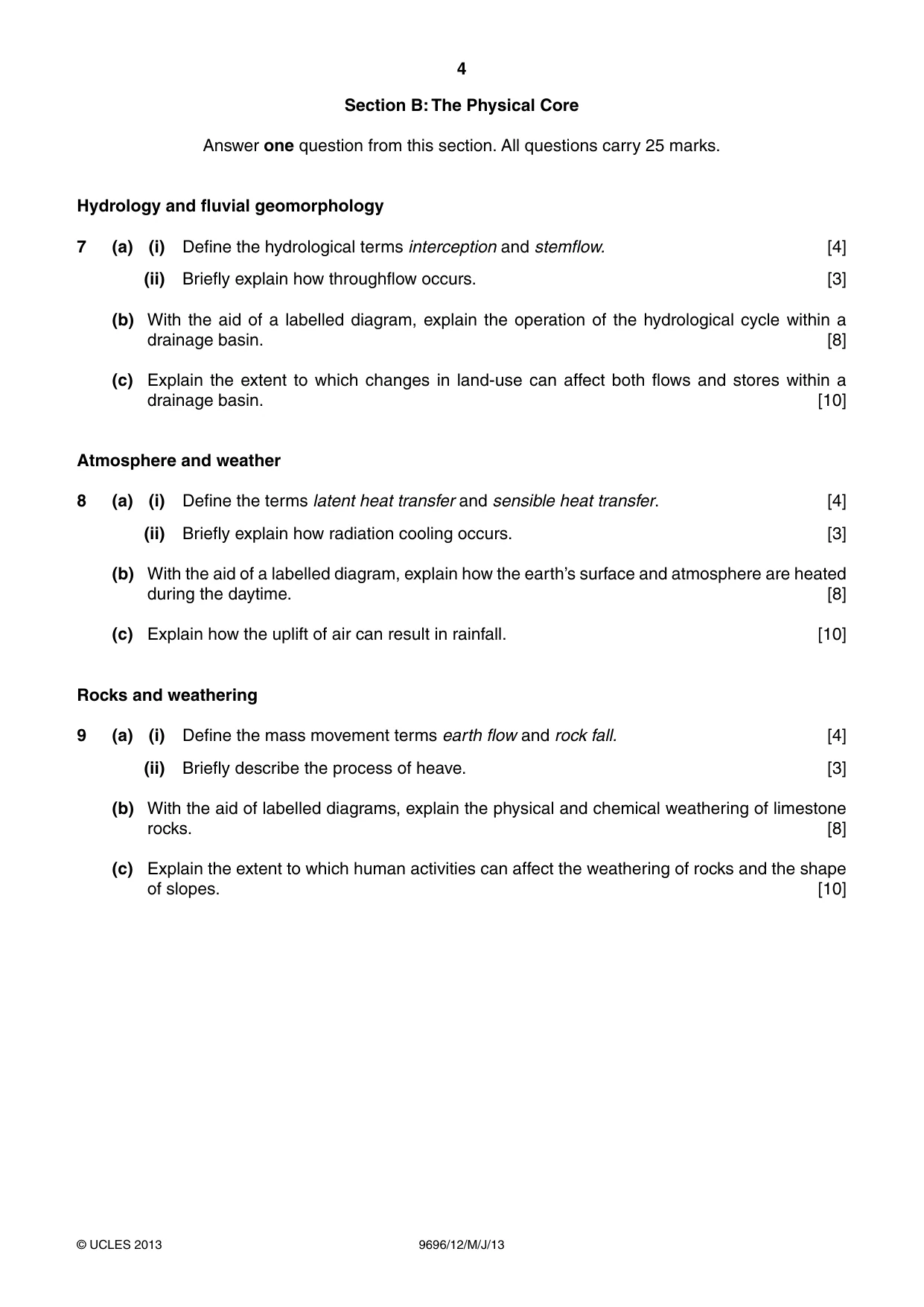 Cambridge A Level Geography 9696 2013 May/June Paper 1 · Variant 2 question paper, page 4 of 8