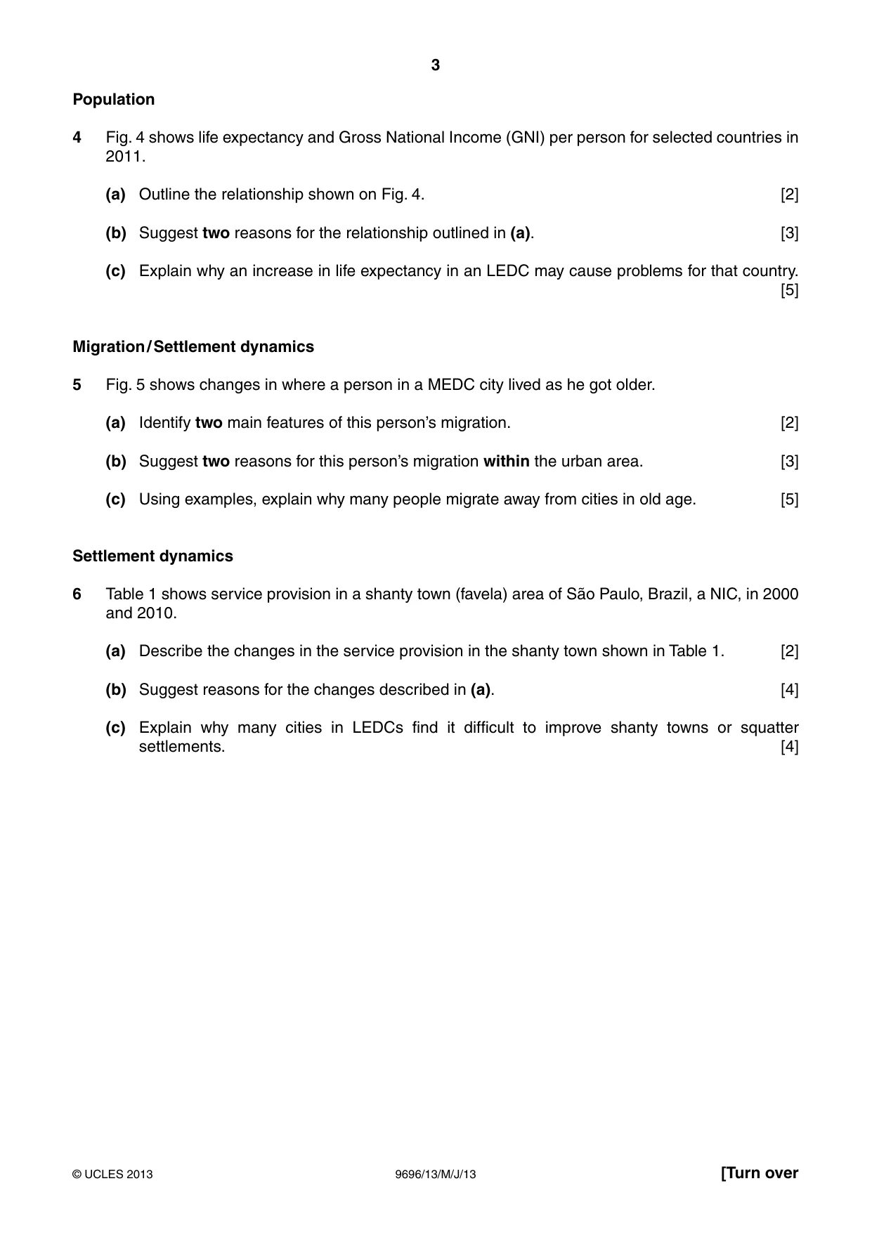 Cambridge A Level Geography 9696 2013 May/June Paper 1 · Variant 3 question paper, page 3 of 8