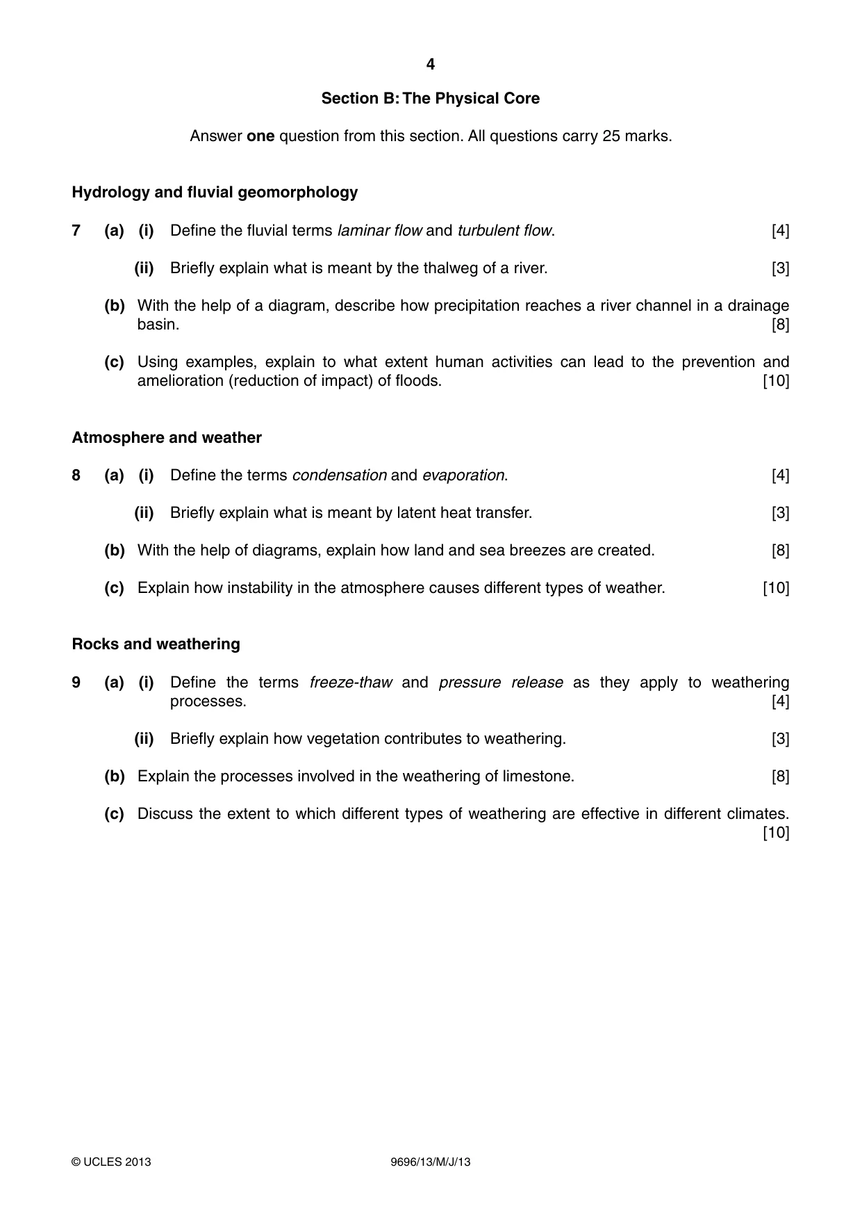 Cambridge A Level Geography 9696 2013 May/June Paper 1 · Variant 3 question paper, page 4 of 8
