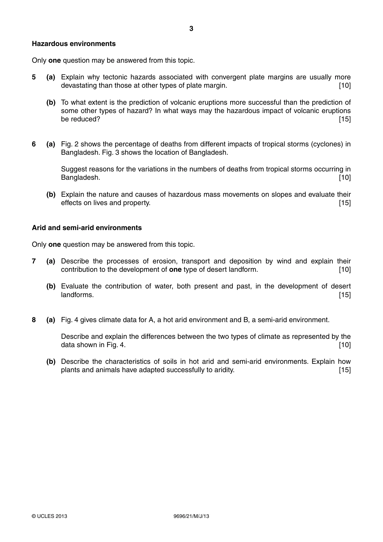 Cambridge A Level Geography 9696 2013 May/June Paper 2 · Variant 1 question paper, page 3 of 4